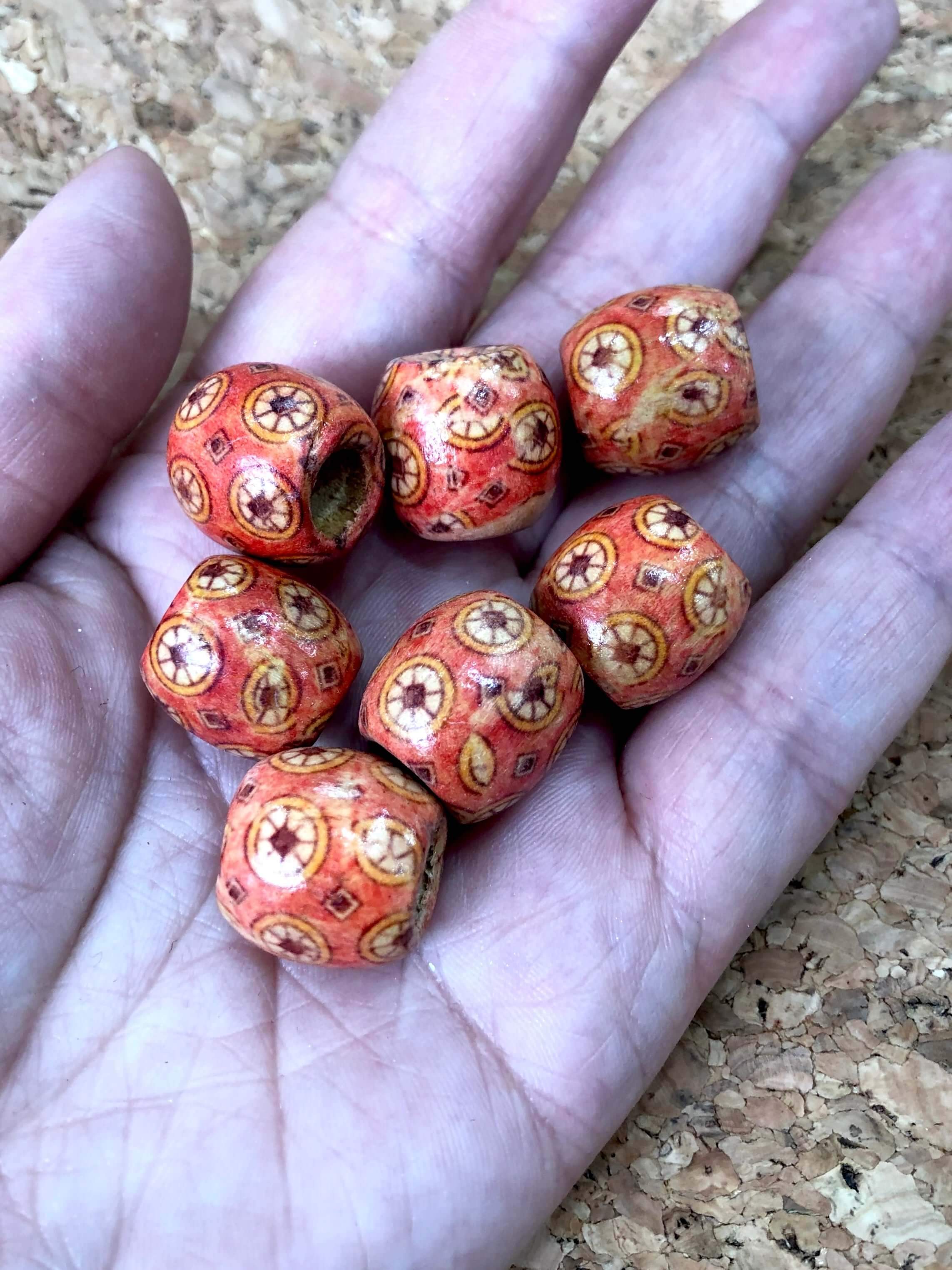 10 Wood Spacer Beads , 16 x 17mm Wooden Beads ,Natural Wooden Beads For Jewelry Making, 17mm Round Wooden Beads
