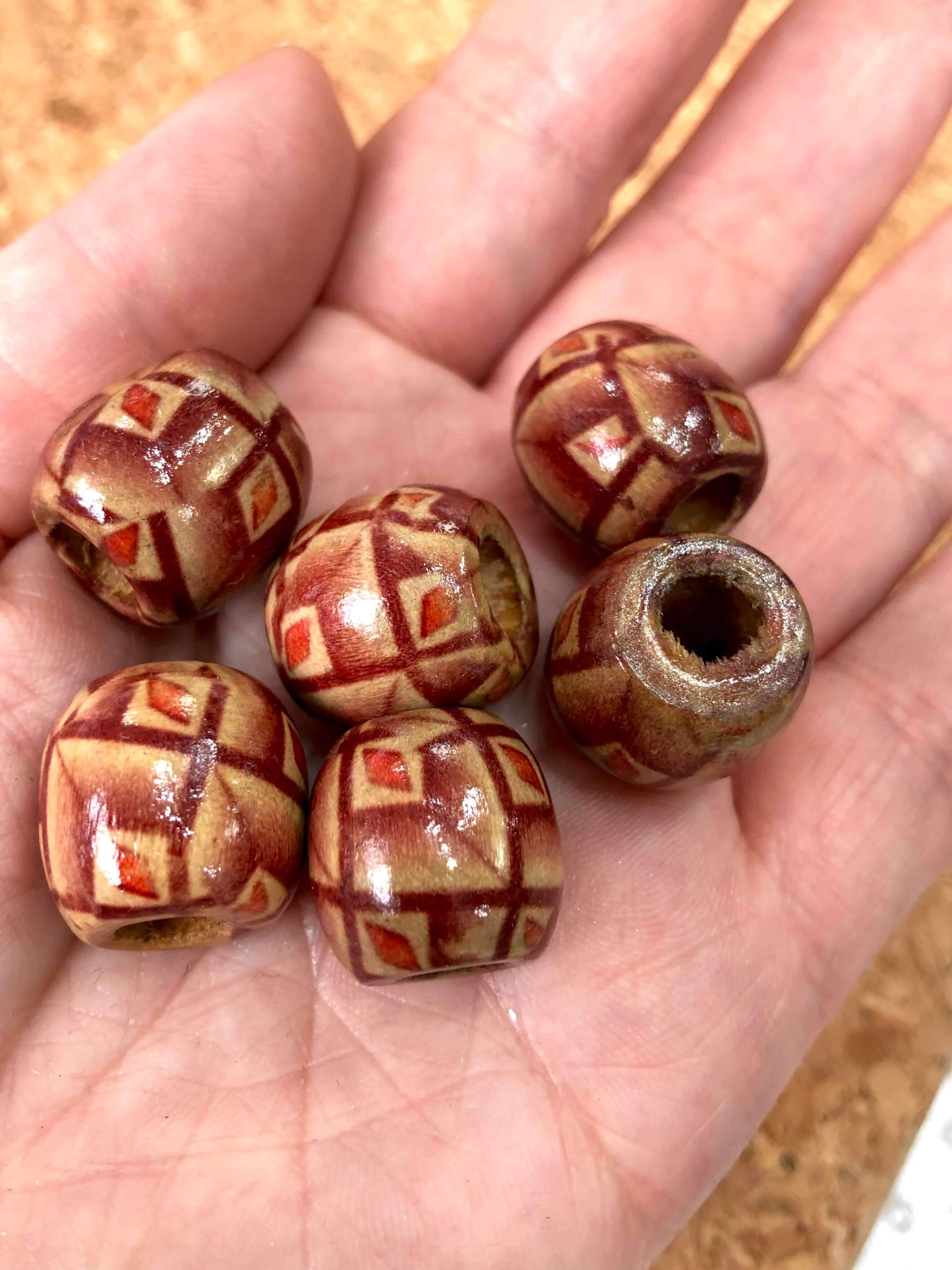 10 Wood Spacer Beads , 16 x 17mm Wooden Beads ,Natural Wooden Beads For Jewelry Making, 17mm Round Wooden Beads