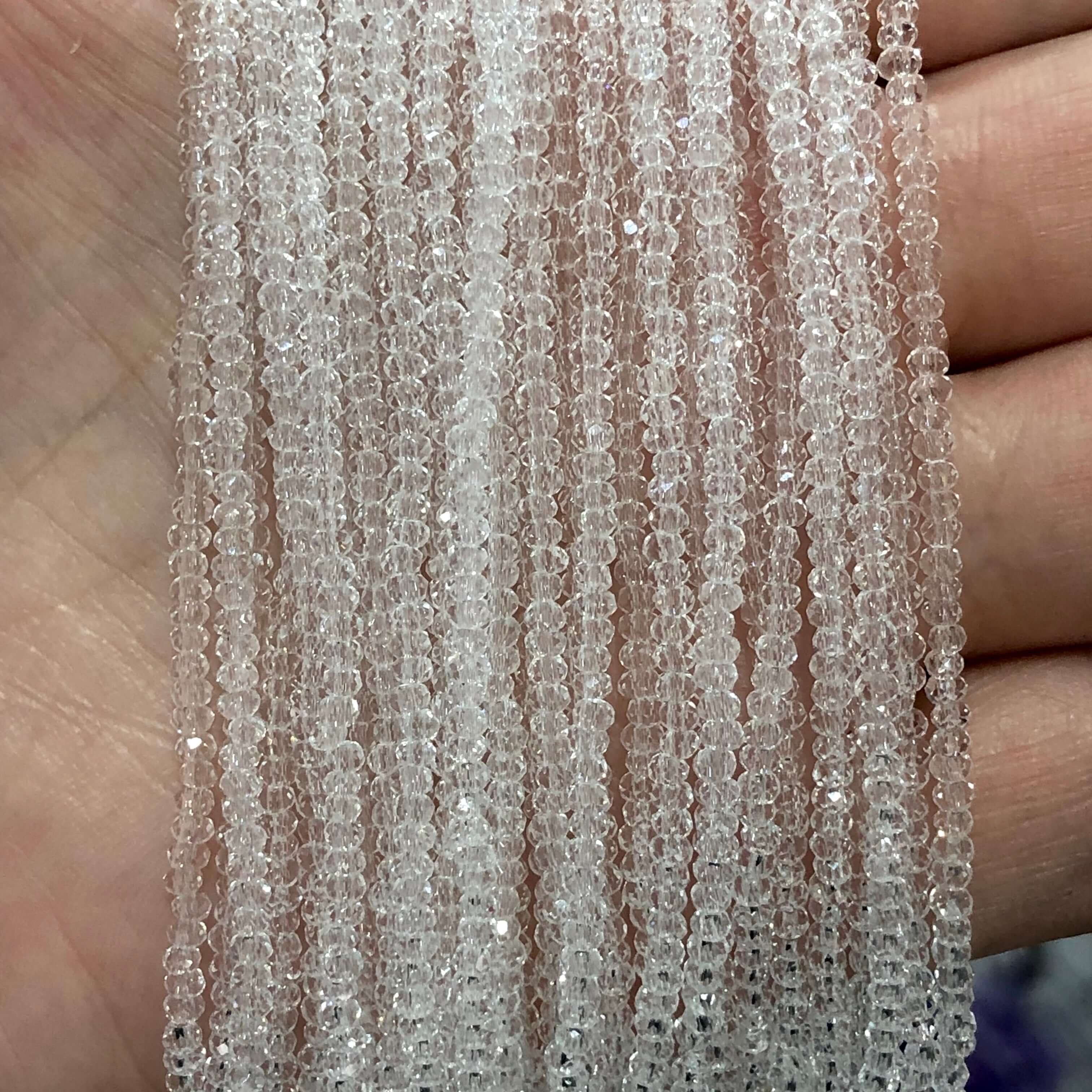 1mm Crystal rondelle beads strand 170 pcs, PBC1C26