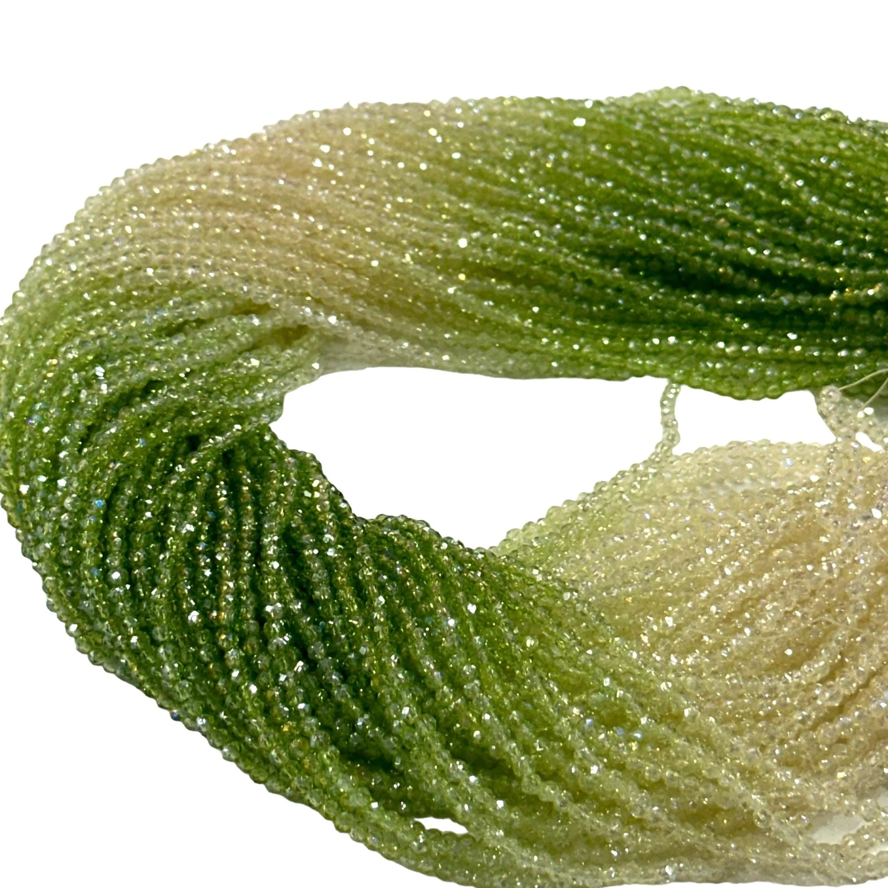 1mm Crystal rondelle beads strand 160 pcs, PBC1C75 - Image 2