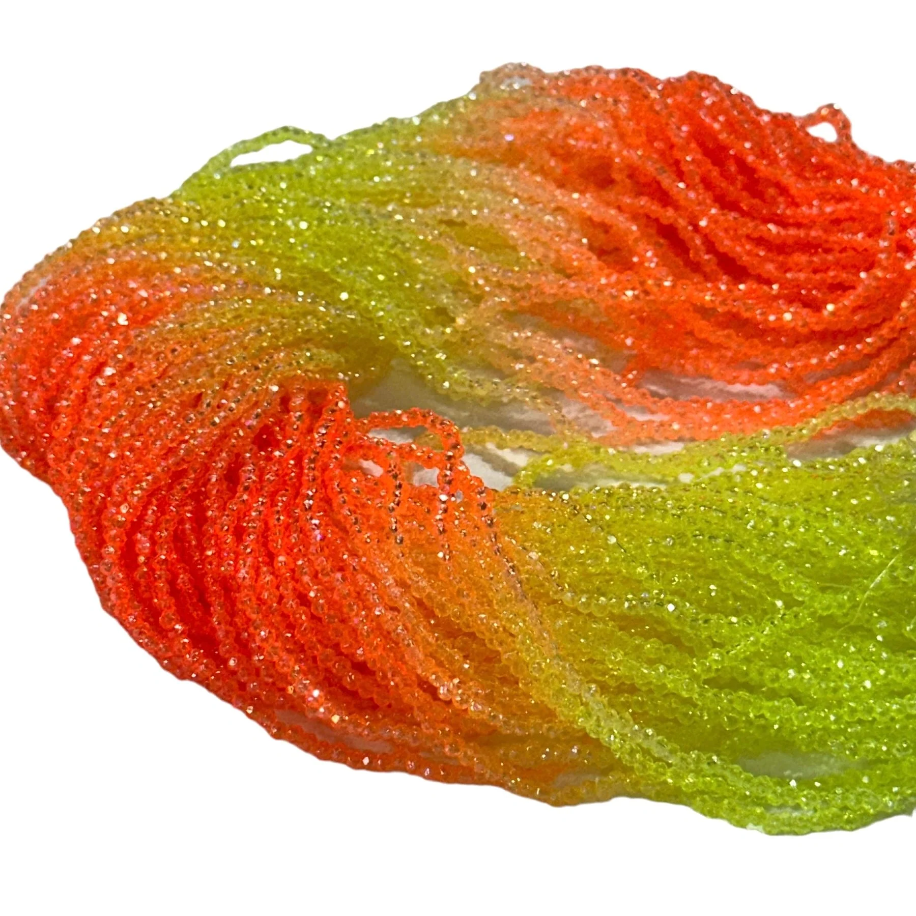 1mm Crystal rondelle beads strand 170 pcs, PBC1C50 - Image 2