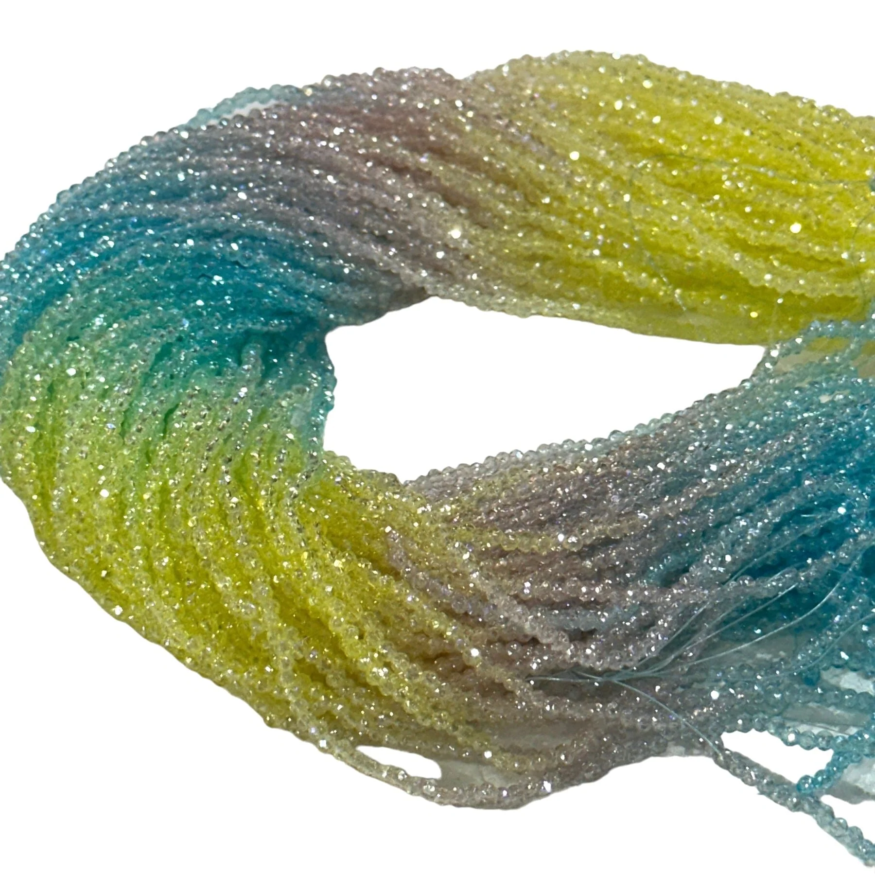 1mm Crystal rondelle beads strand 170 pcs, PBC1C52 - Image 2