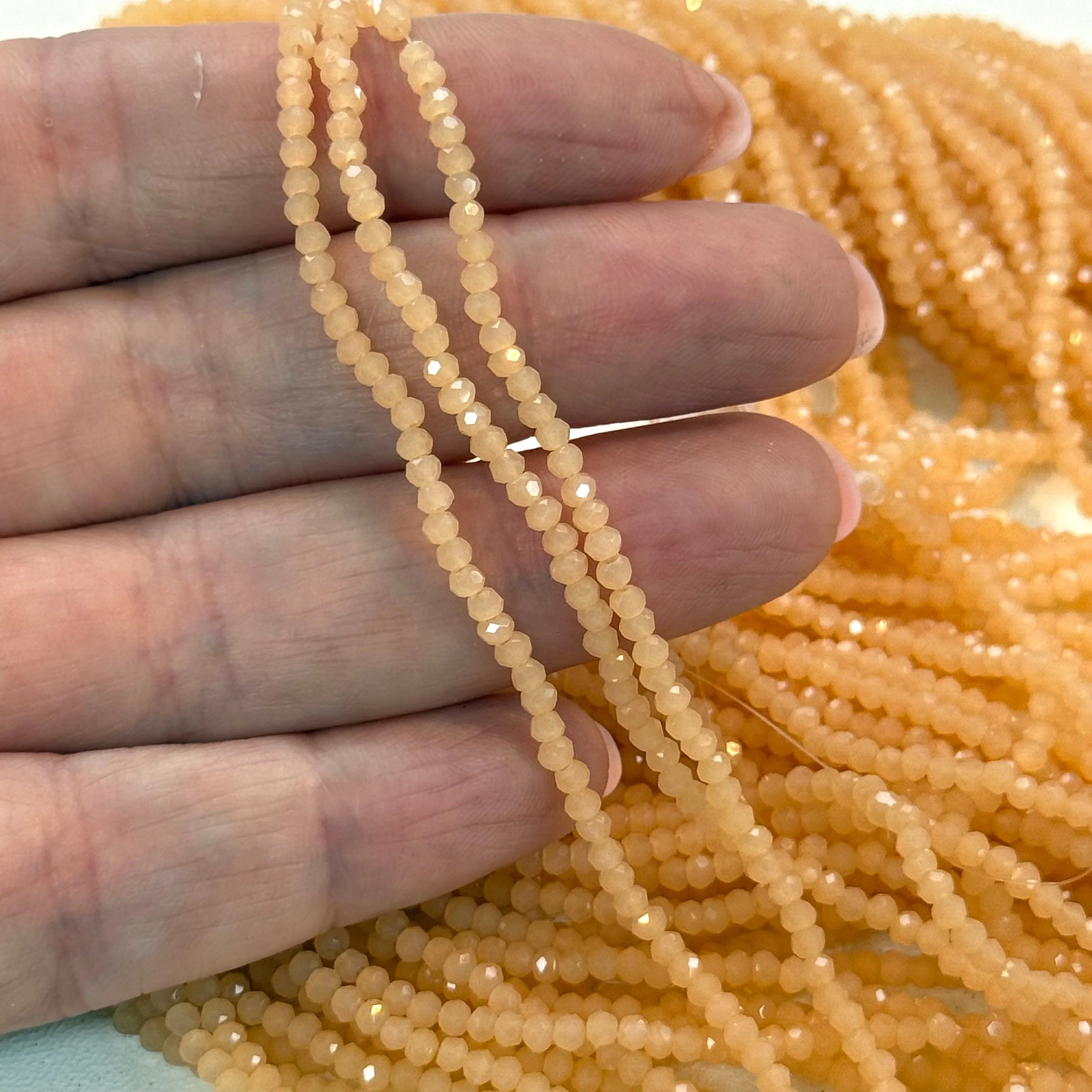 1mm Crystal rondelle beads strand 180 pcs, PBC1C134
