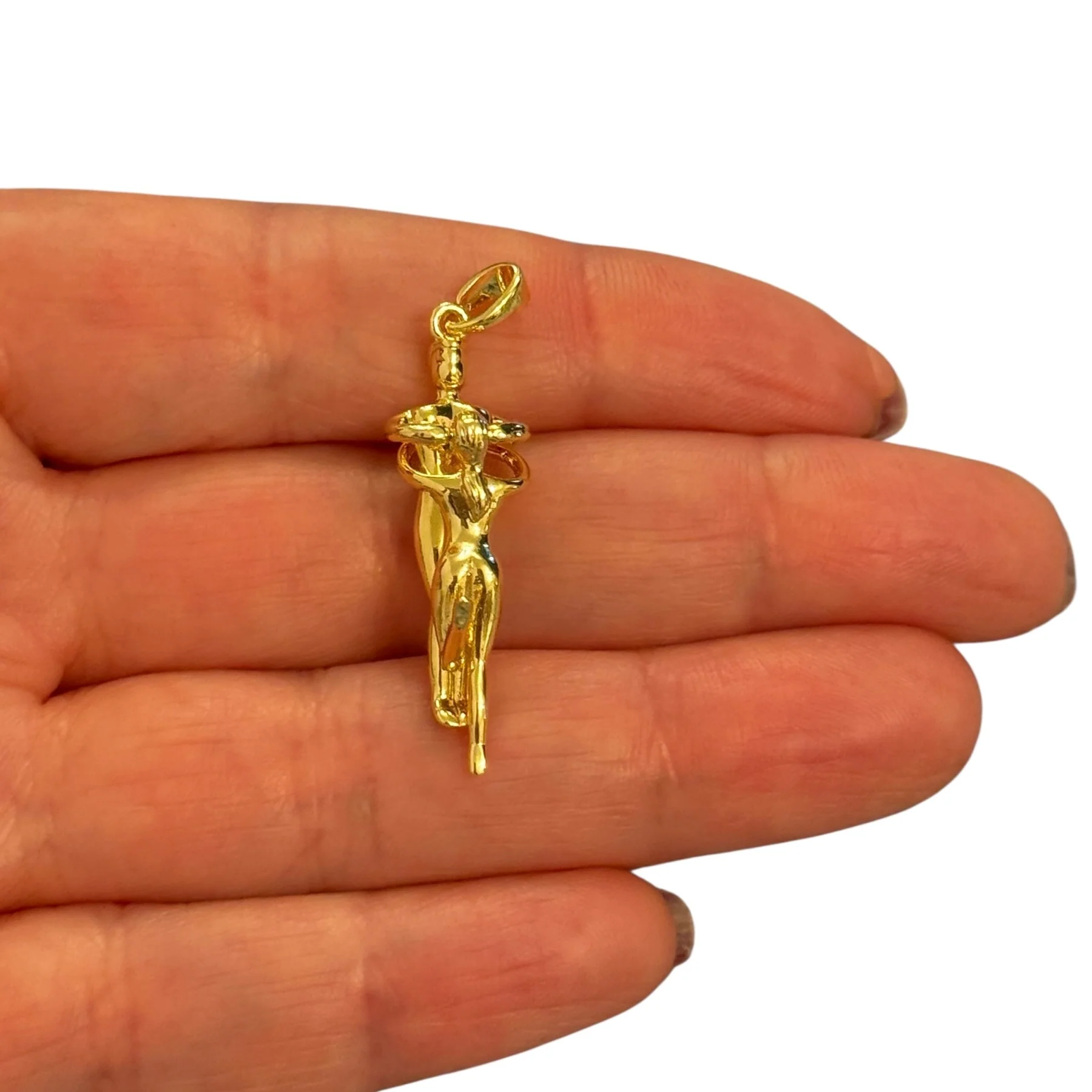 24K Gold Plated Embracing Lovers Pendant – Eternal Love Couple Charm, Romantic Wedding & Valentine’s Jewellery - Image 2