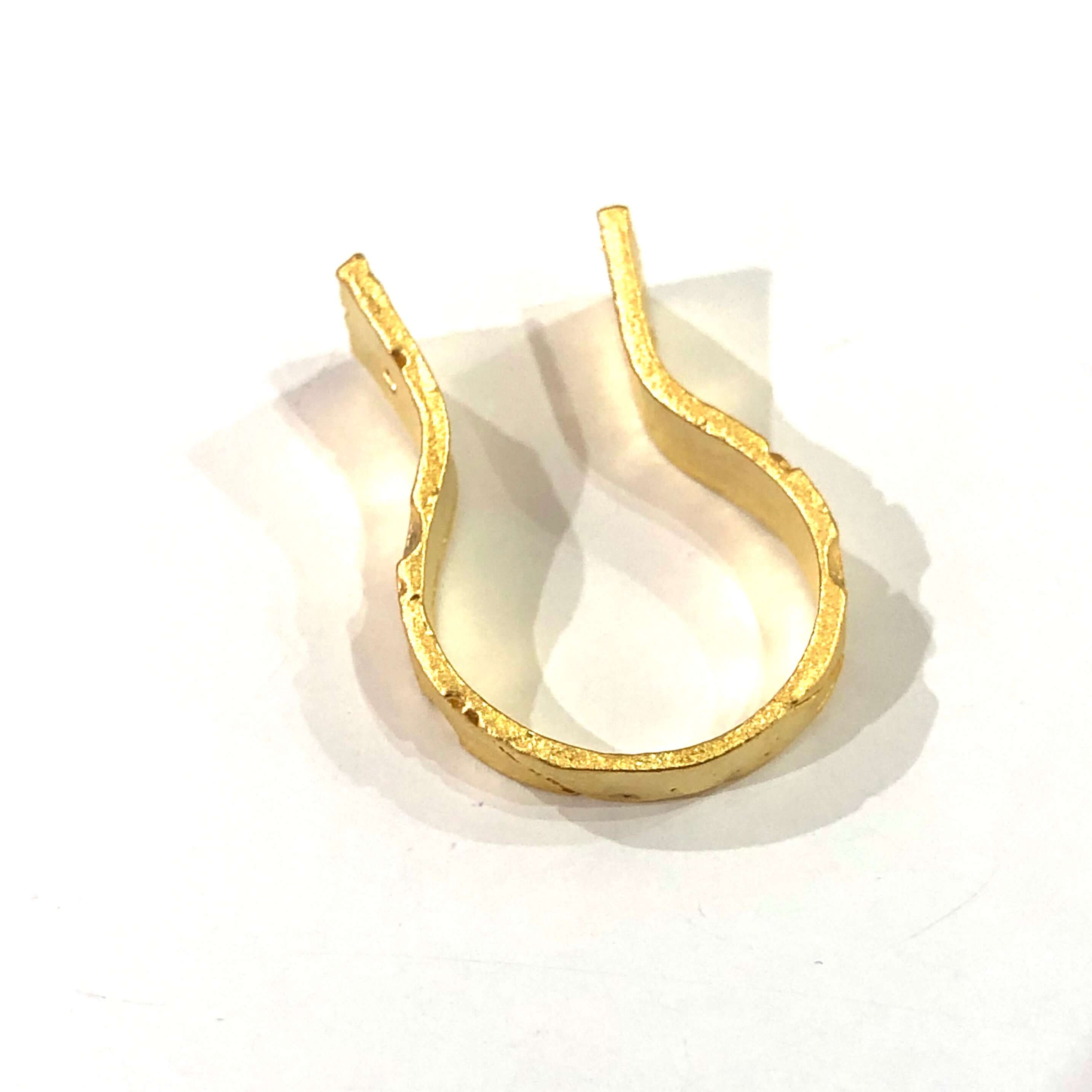 24Kt Gold Plated Adjustable Brass Ring Blank - Image 2