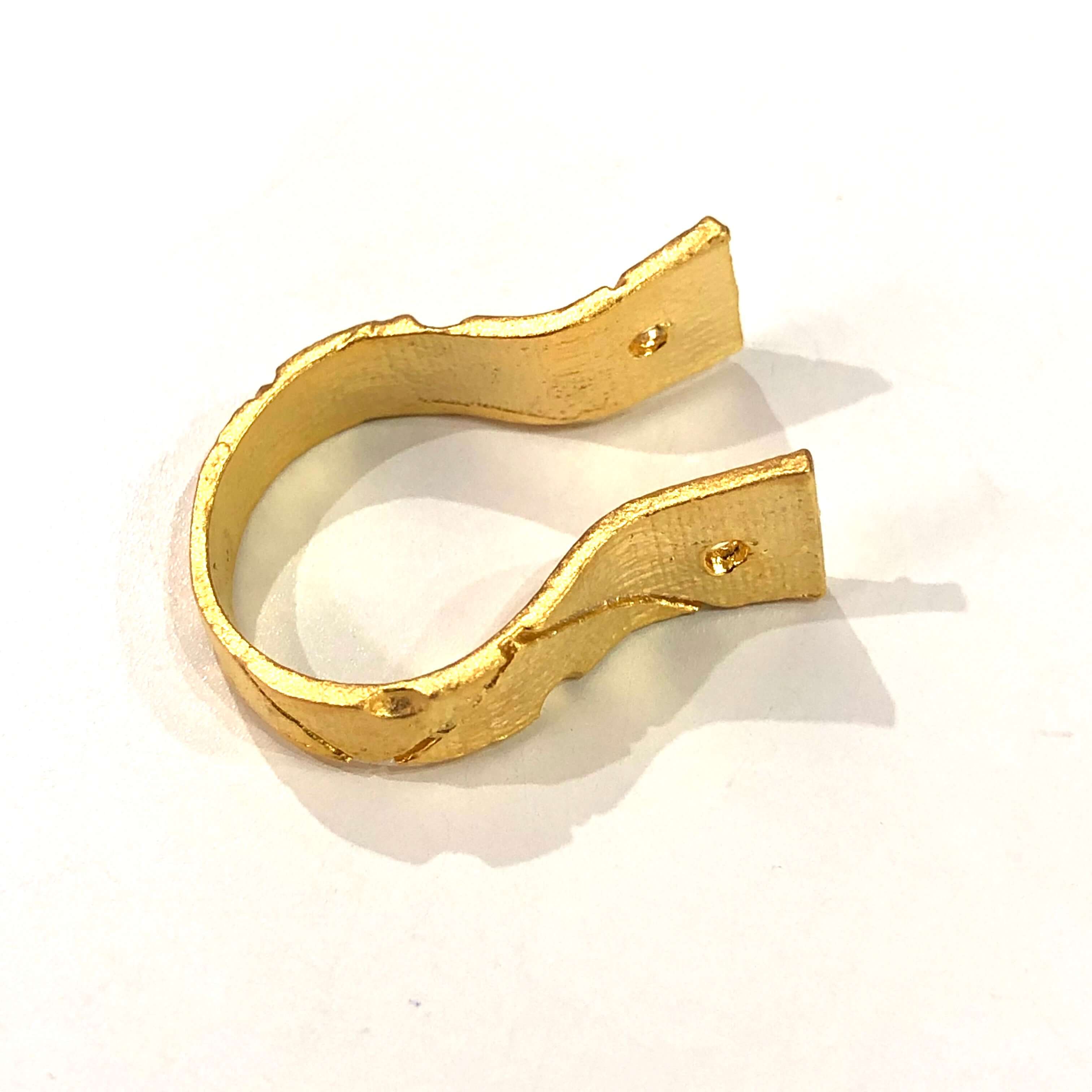 24Kt Gold Plated Adjustable Brass Ring Blank - Image 3