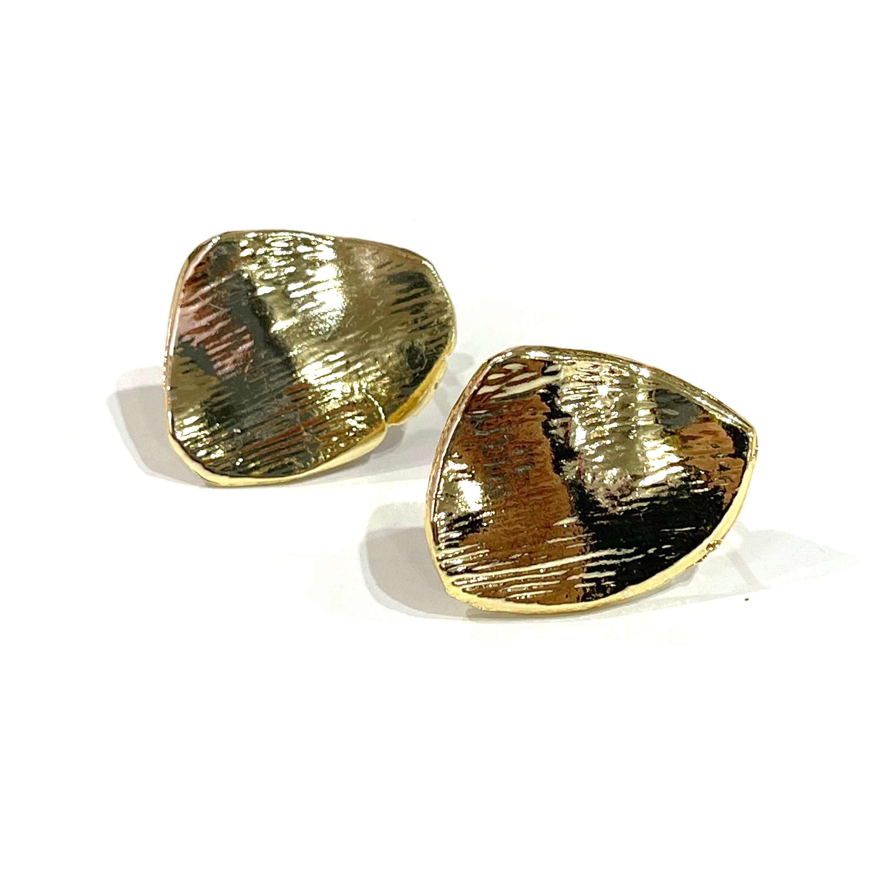 24Kt Gold Plated Brass Ball Stud Earrings, 2 pcs in a pack, - Image 2