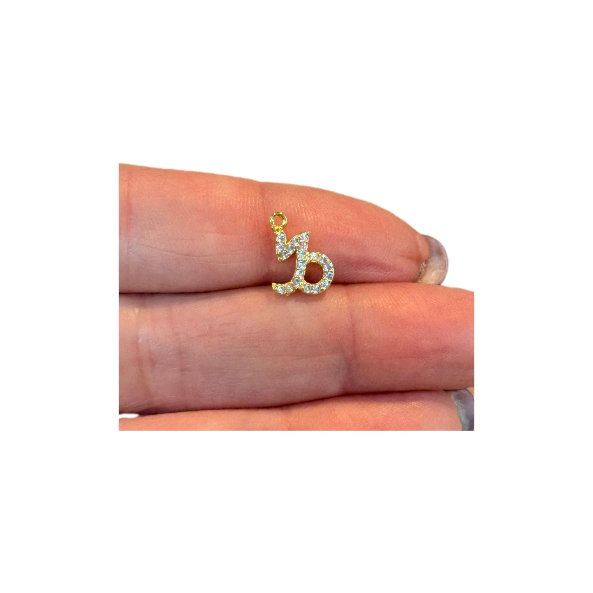 24Kt Gold Plated Brass CZ Zodiac Horoscope Sign - Image 2