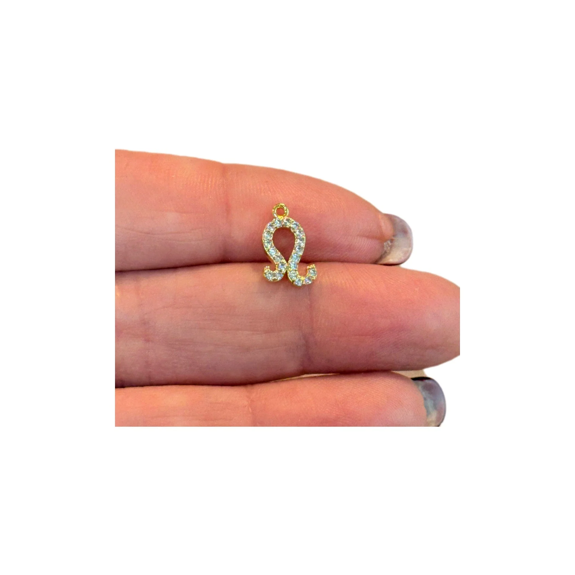 24Kt Gold Plated Brass CZ Zodiac Horoscope Sign - Image 4