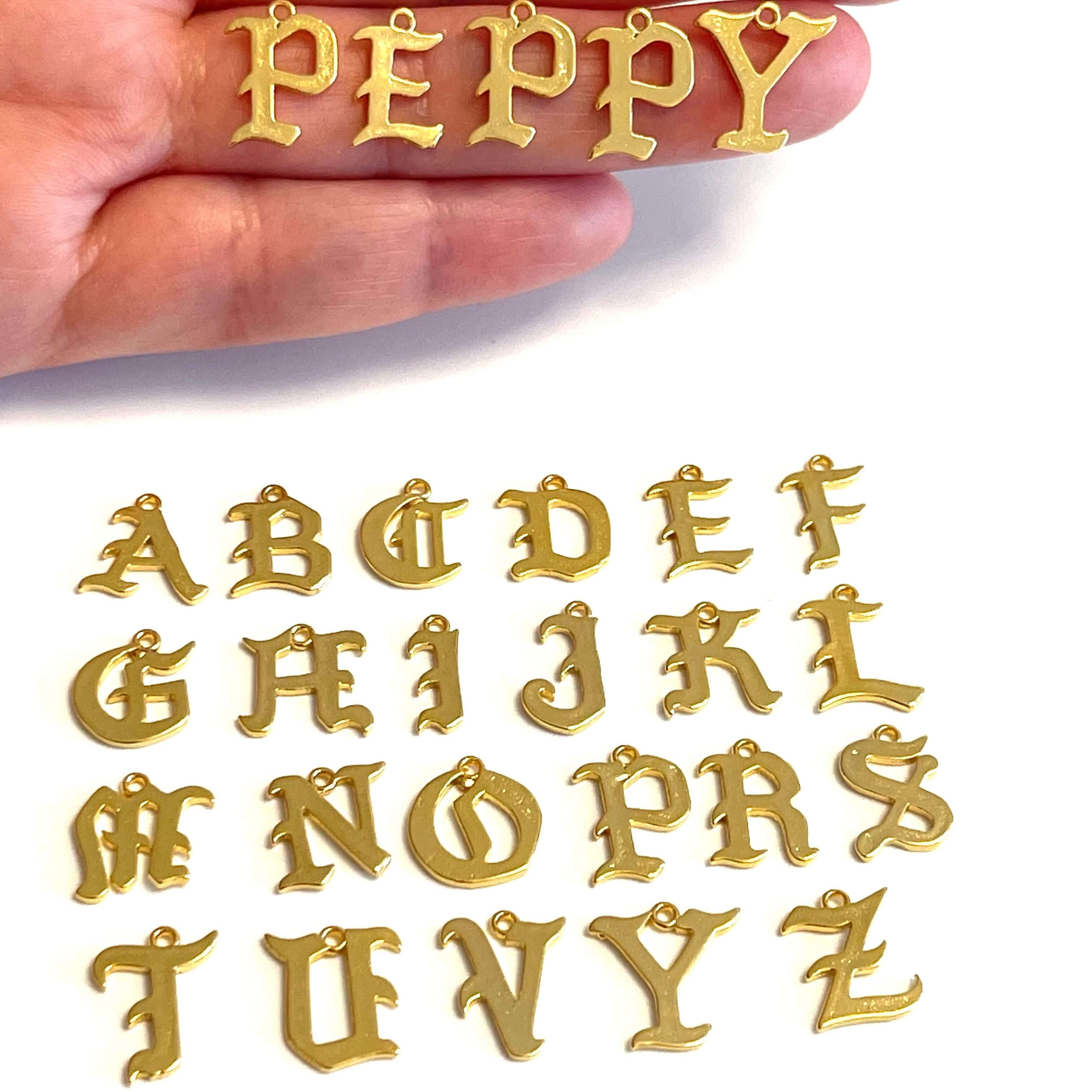 24Kt Gold Plated Initial Charms - Image 4