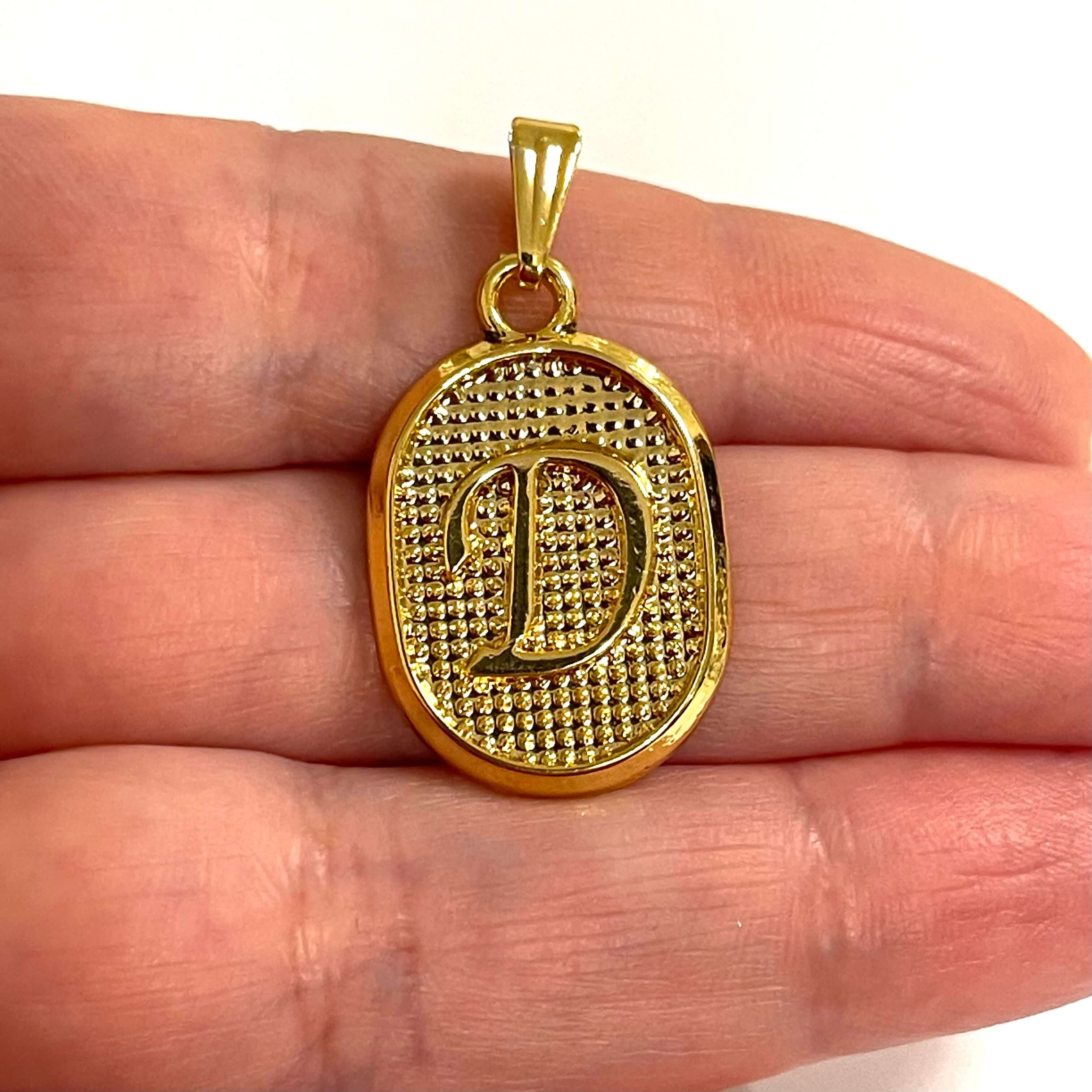 24Kt Gold Plated Brass Initial Pendants - Image 3