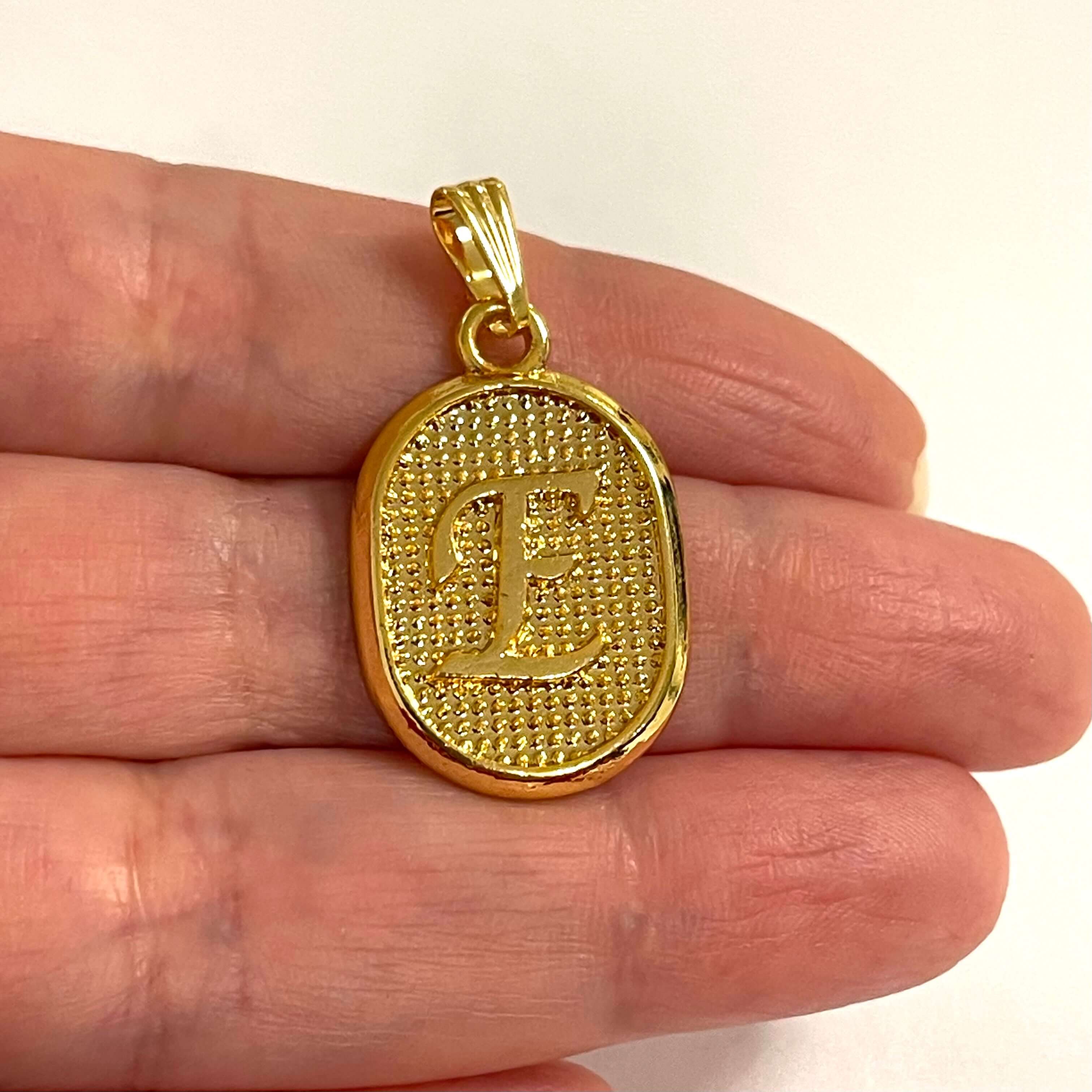 24Kt Gold Plated Brass Initial Pendants - Image 4