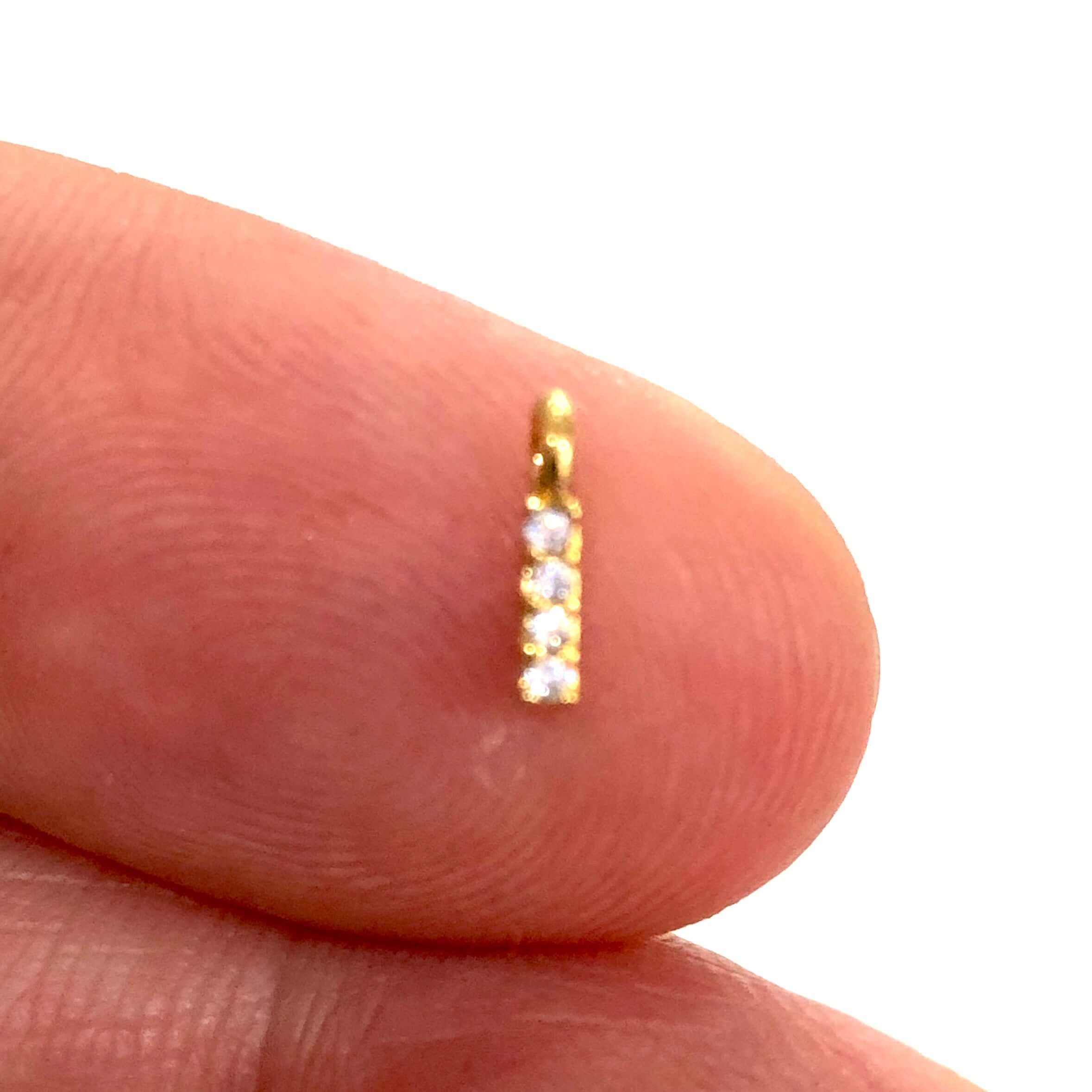 24Kt Gold Plated Brass Micro Pave Initial Charms - Image 19
