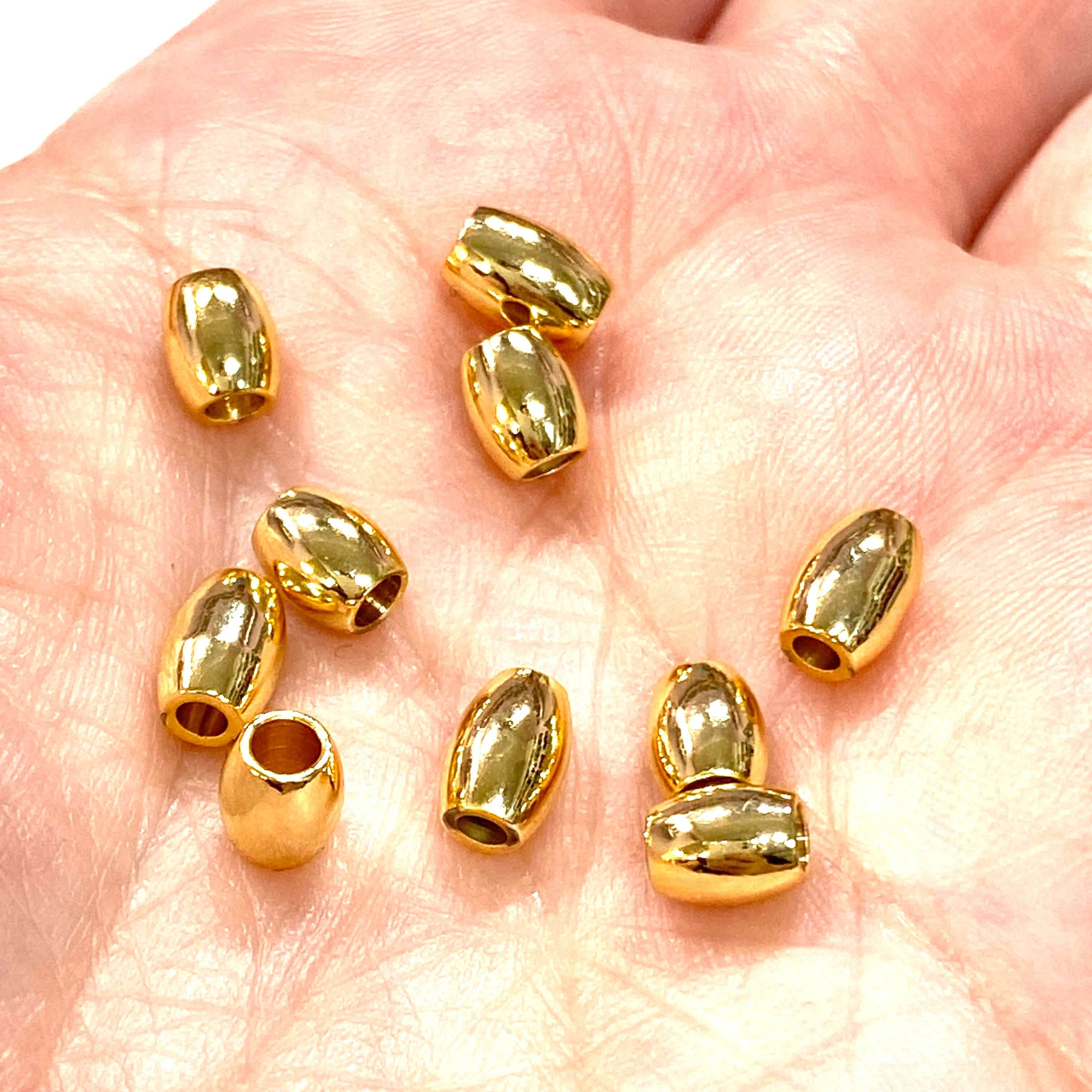 24Kt Gold Plated Brass Rice Spacers,10 Pcs in a pack - Image 2