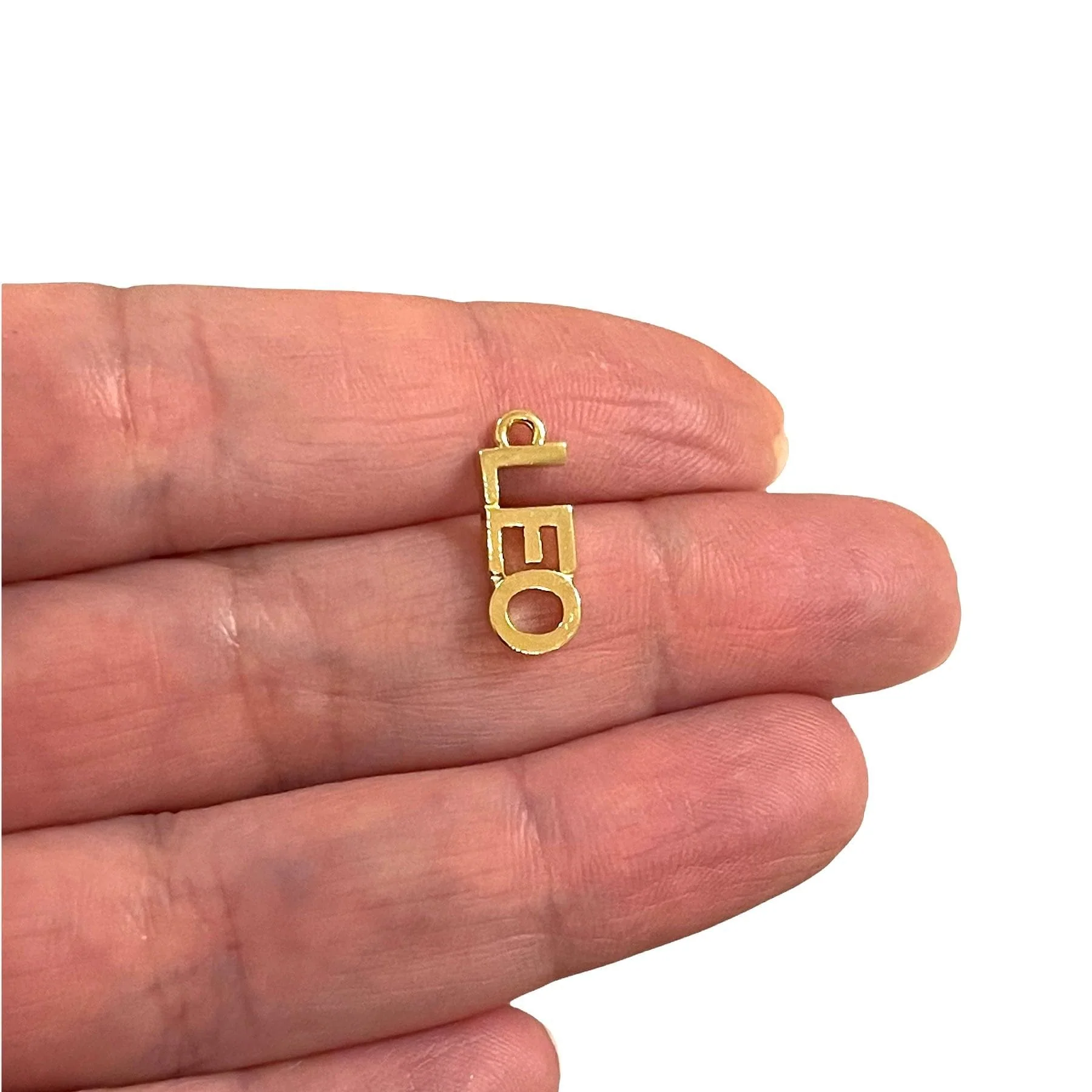 24Kt Gold Plated Letter Zodiac Charm, Brass Zodiac Horoscope Sign, - Image 15