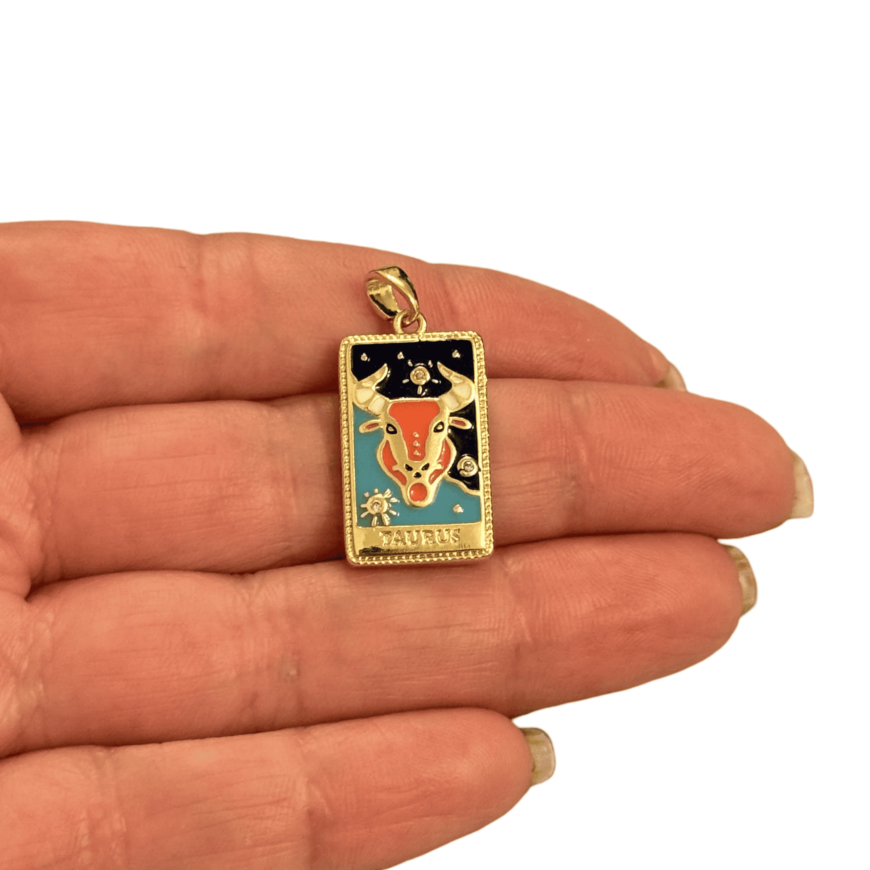 24Kt Gold Plated Waterproof Stainless Steel Zodiac Charm, Pendant - Image 11