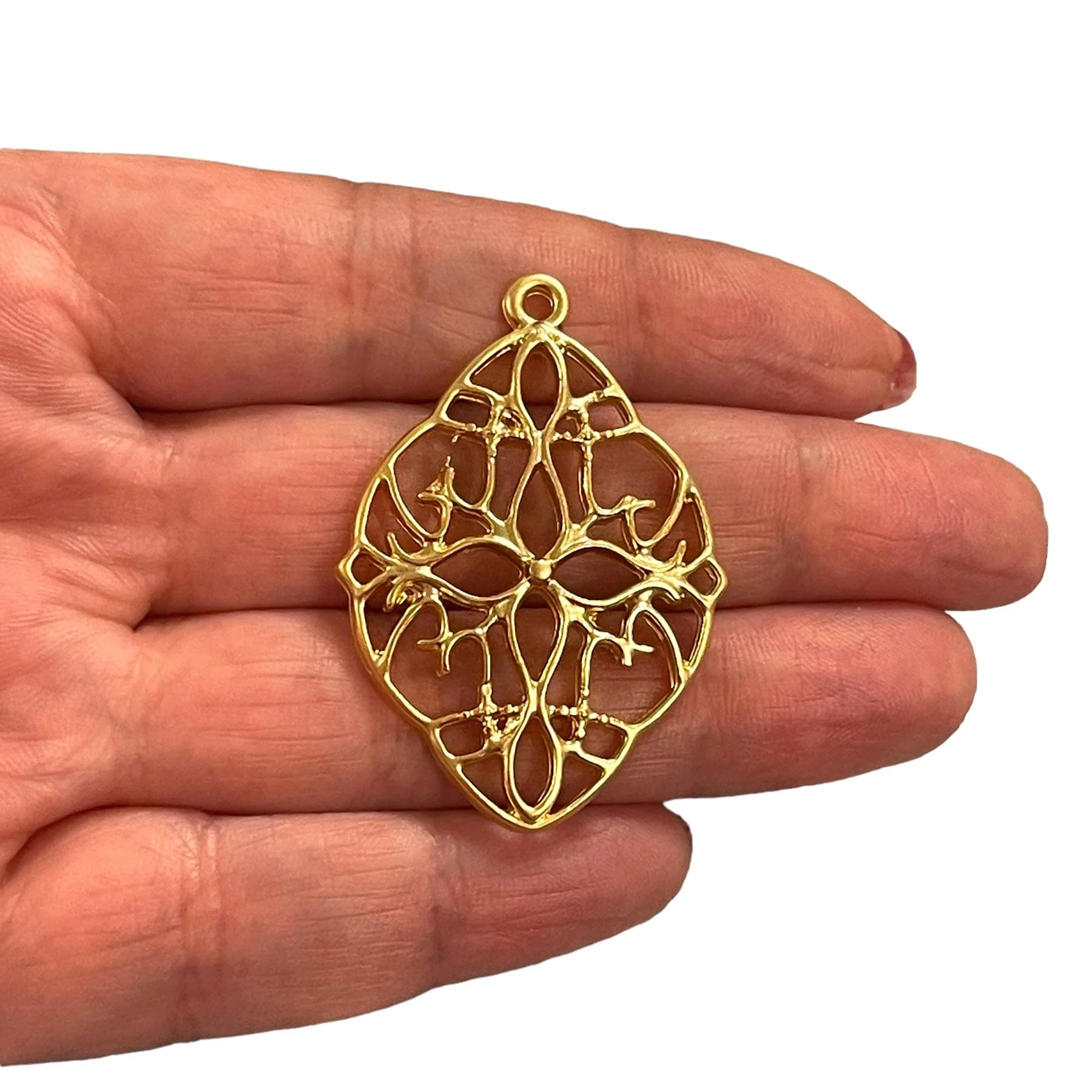 24Kt Matte Gold Plated Authentic Pendant