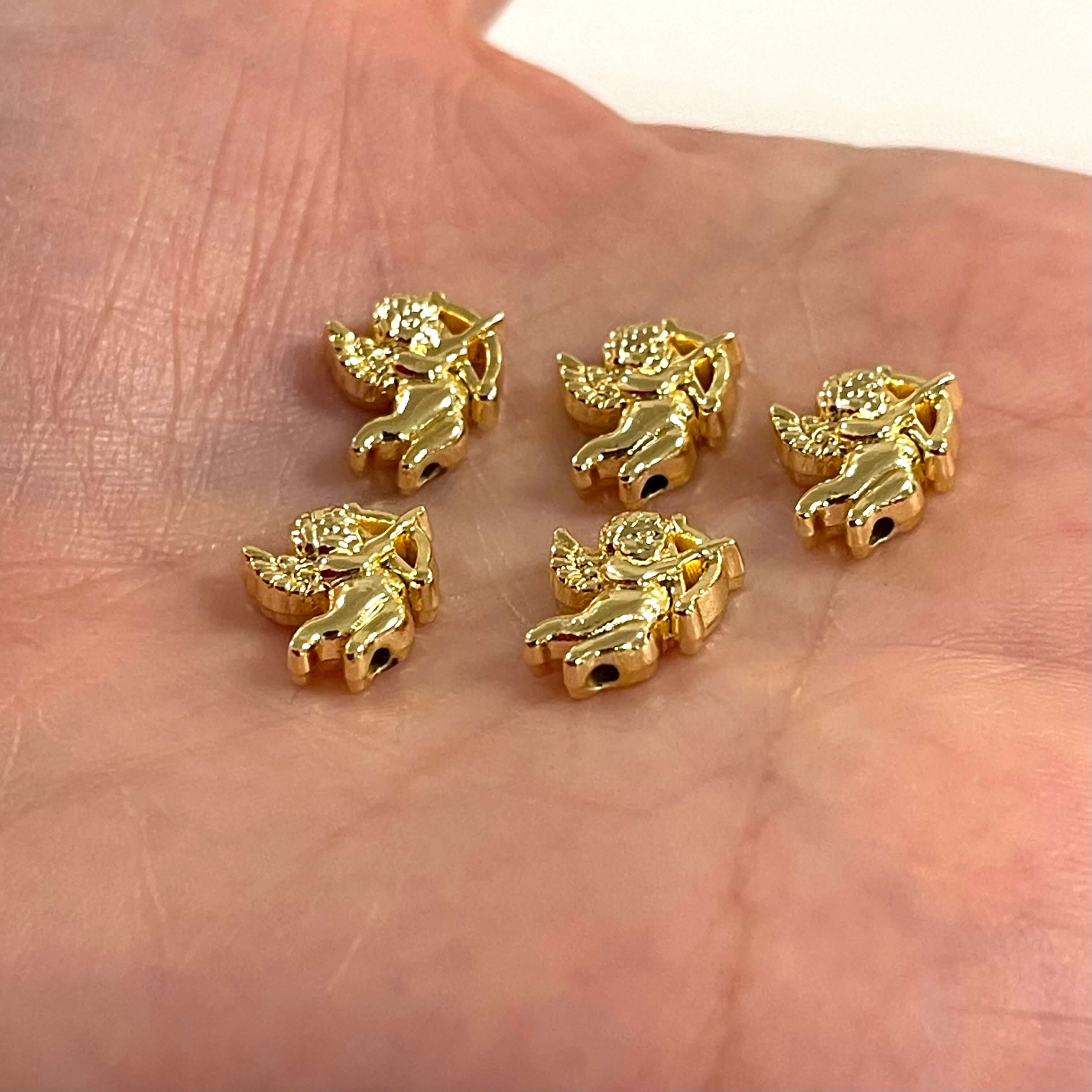 24Kt Shiny Gold Plated Eros Charms, 5 pcs in a pack - Image 2