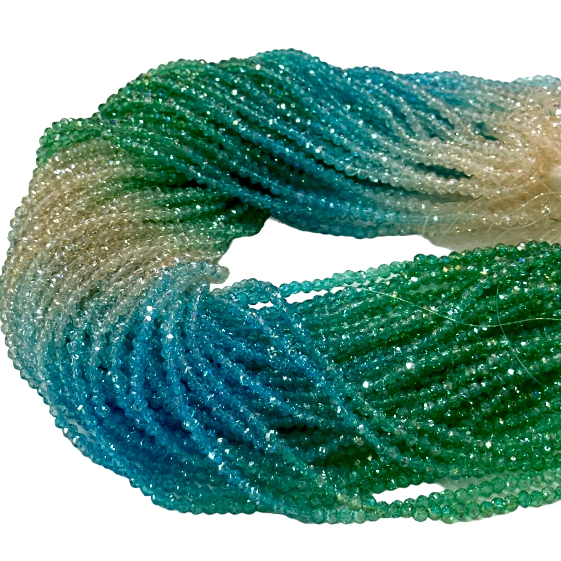 2mm Crystal rondelle beads strand 170 pcs, PBC2C109 - Image 2