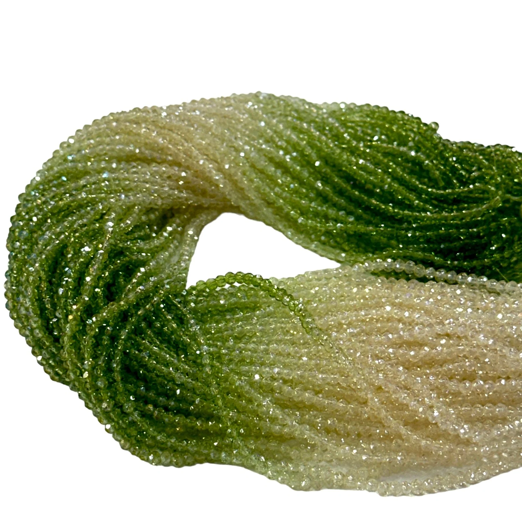 2mm Crystal rondelle beads strand 170 pcs, PBC2C114 - Image 2