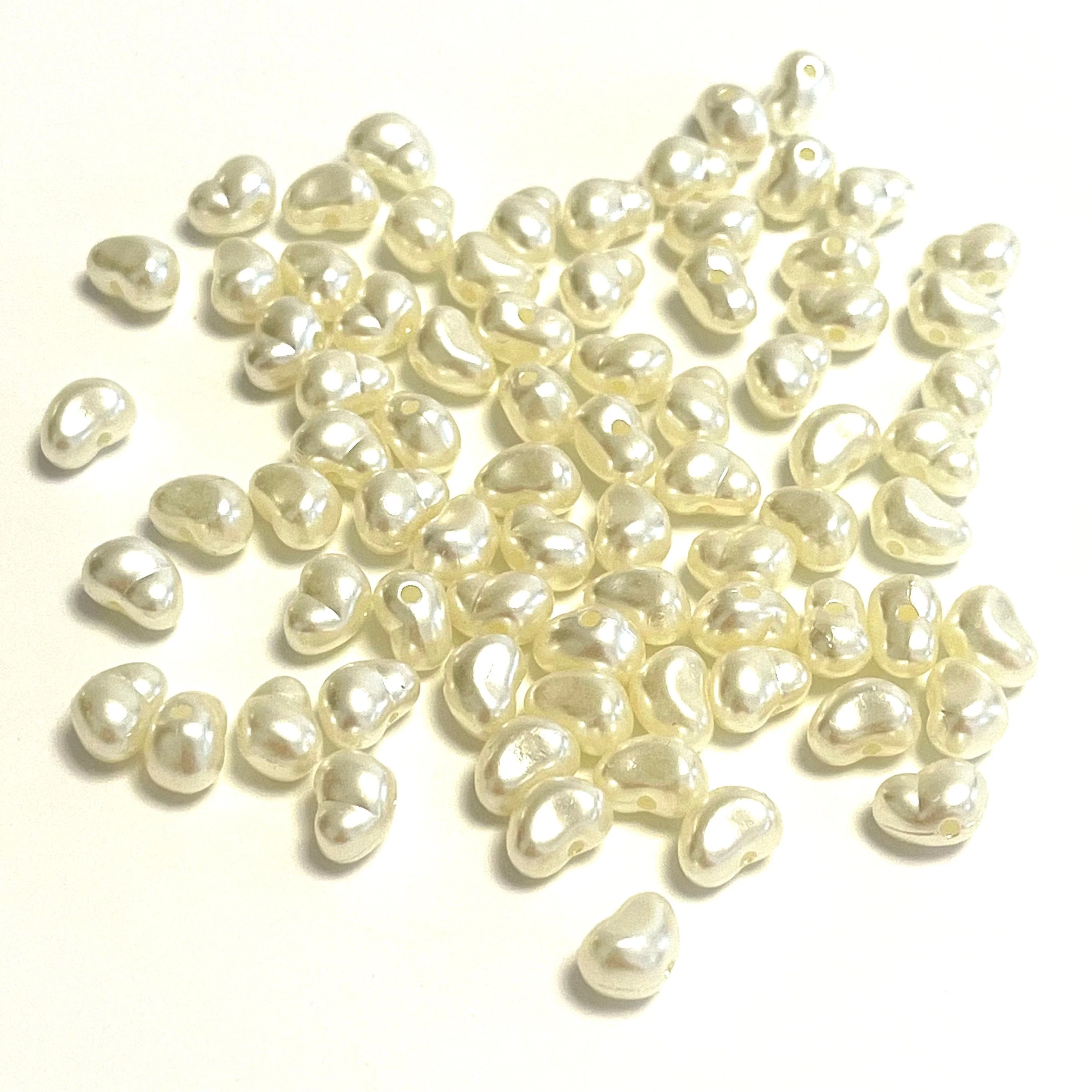 Ivory Color Acrylic Pearl Beads with 2mm Hole, 50 Gr Pack-290 Beads - Image 2