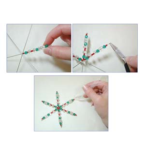Christmas Snowflake Ornament Wire Form Set 3.75"-9.5cm,Christmas Decoration DIY Kit - Image 5