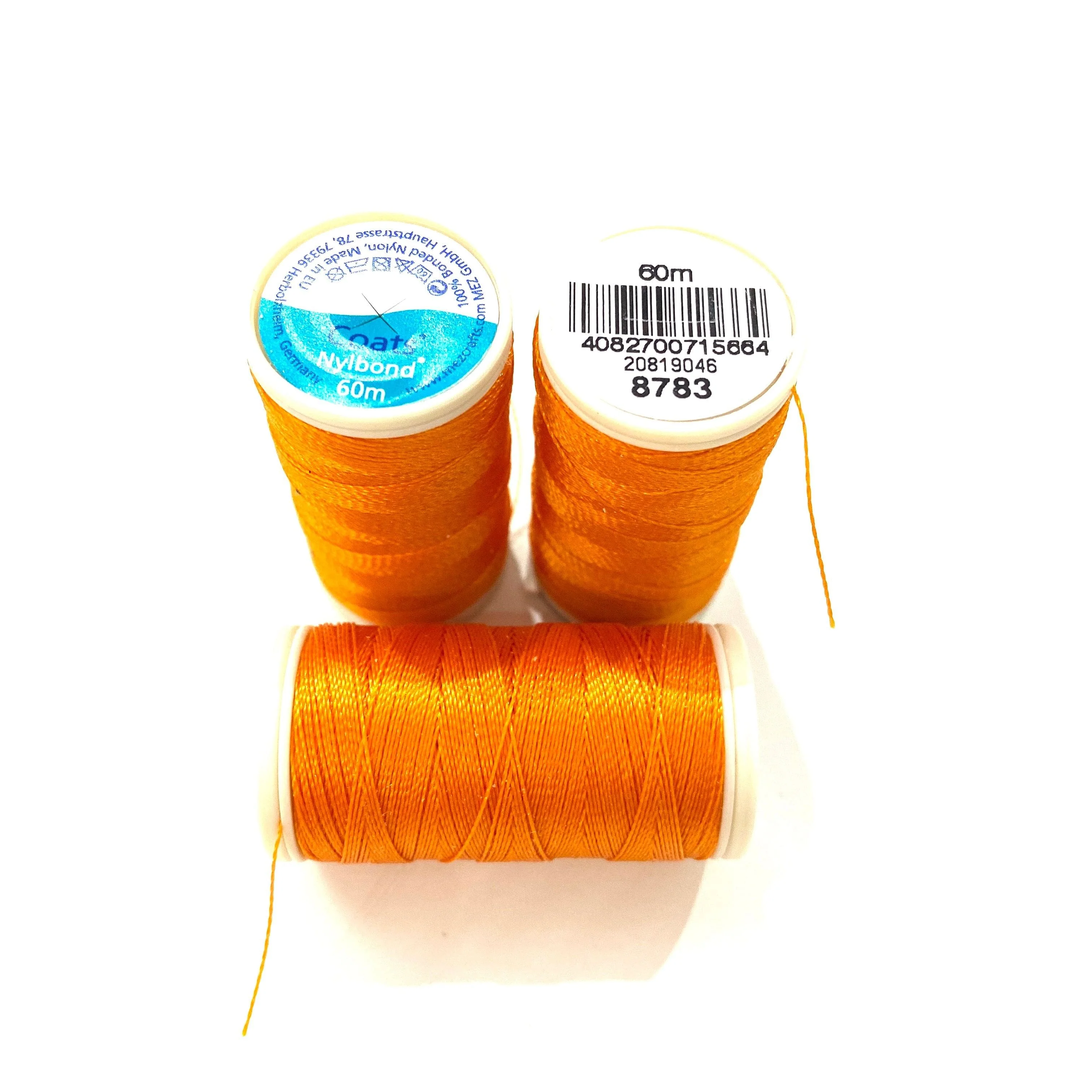 Coats, Nylbond extra strong beading thread | 60mt | lt. orange 8783 - Image 2