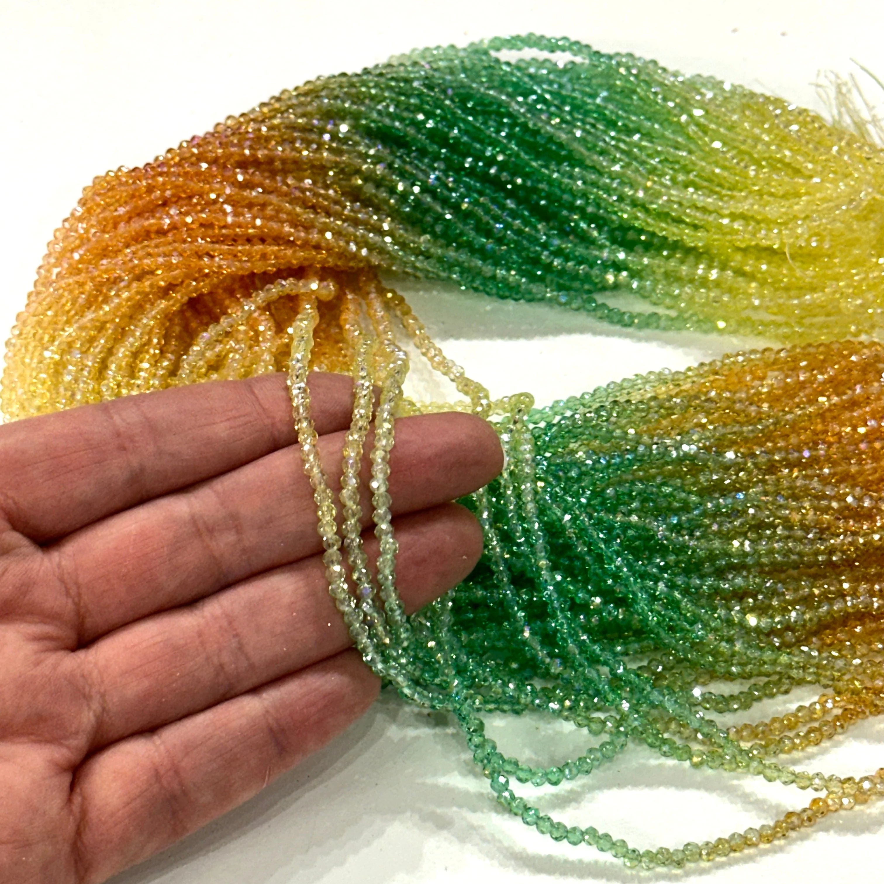 Crystal faceted rondelle 2mm Beads, PBC2C93 - Image 2