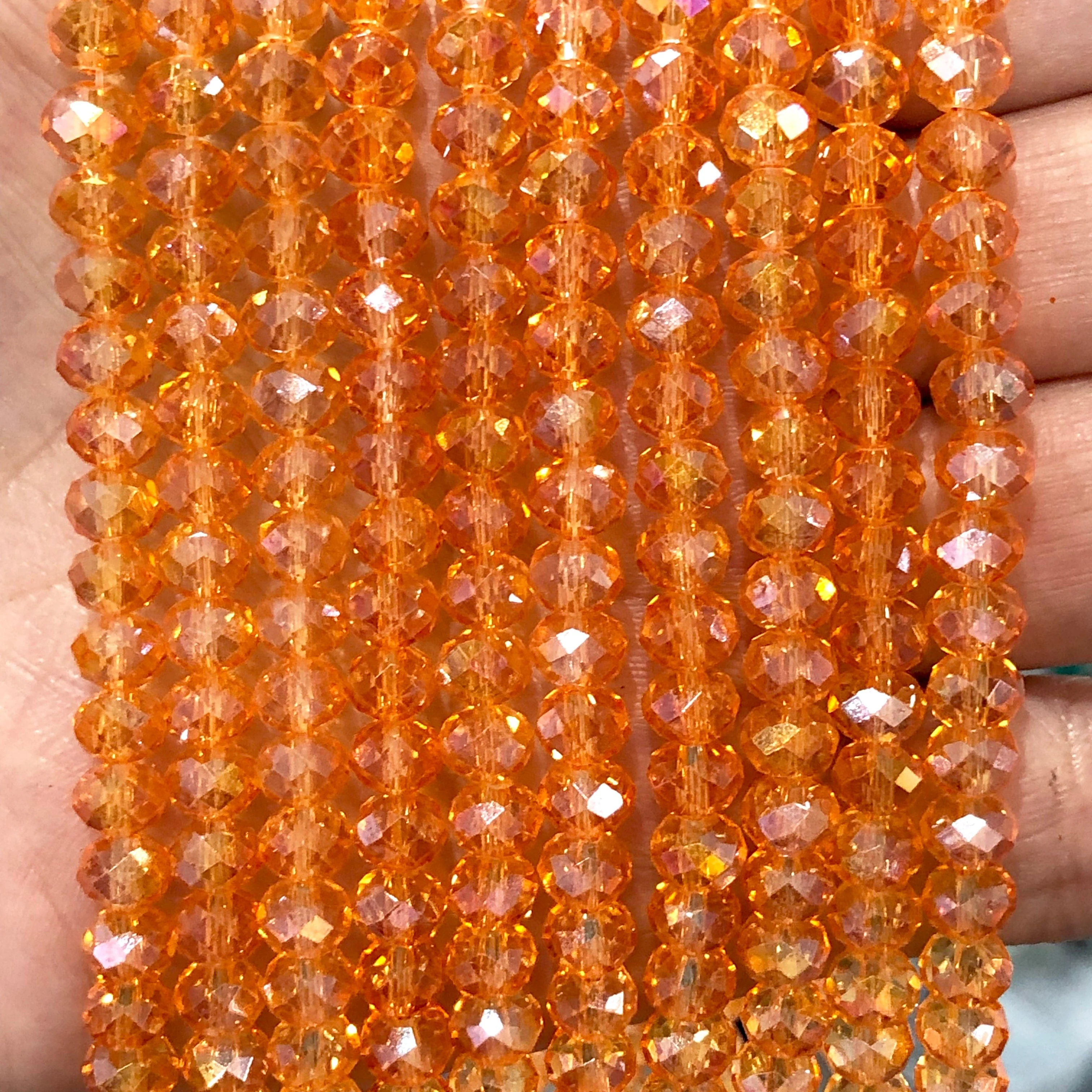 Crystal faceted rondelle 6mm Beads, PBC6C56,
