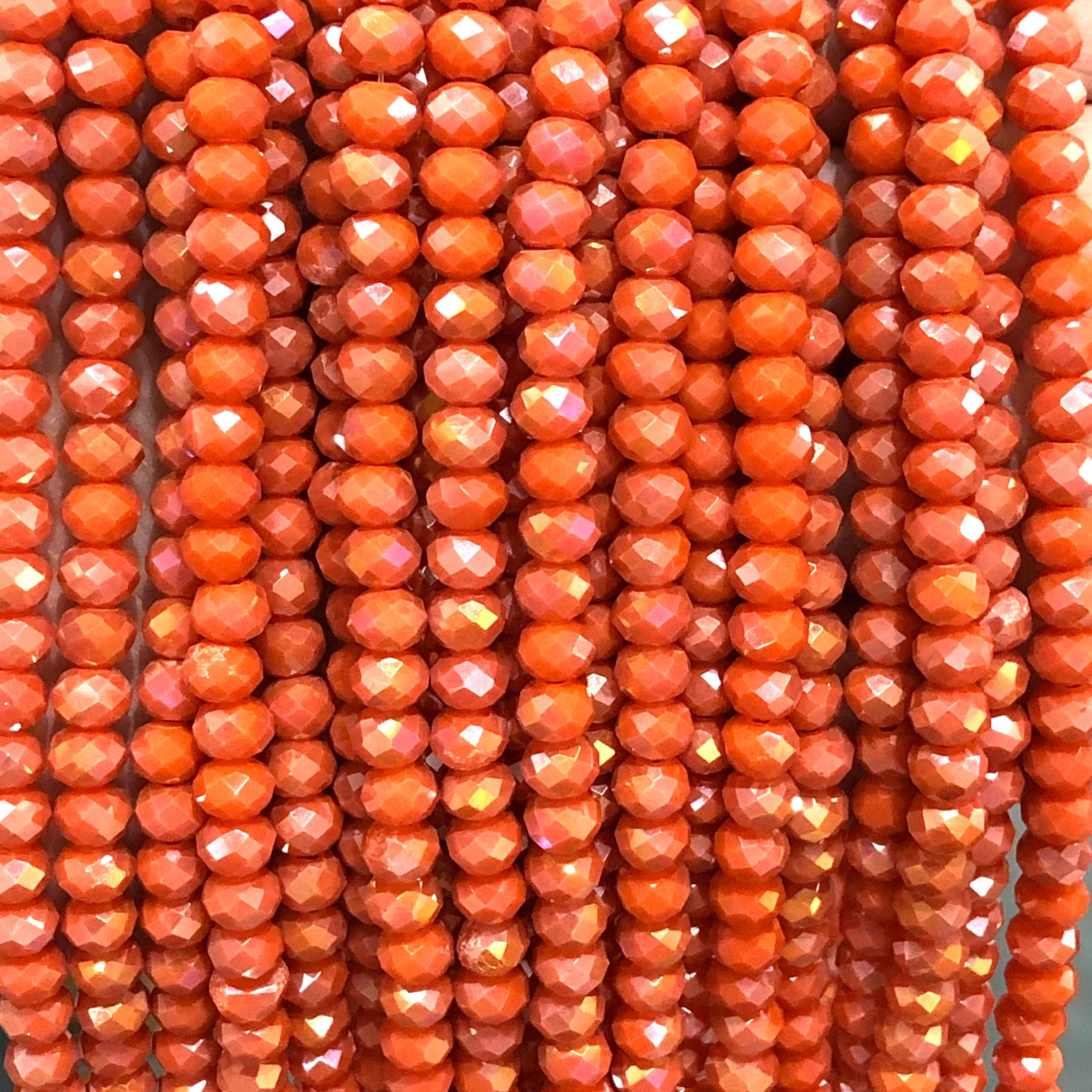 Crystal faceted rondelle 6mm Beads,  PBC6C26