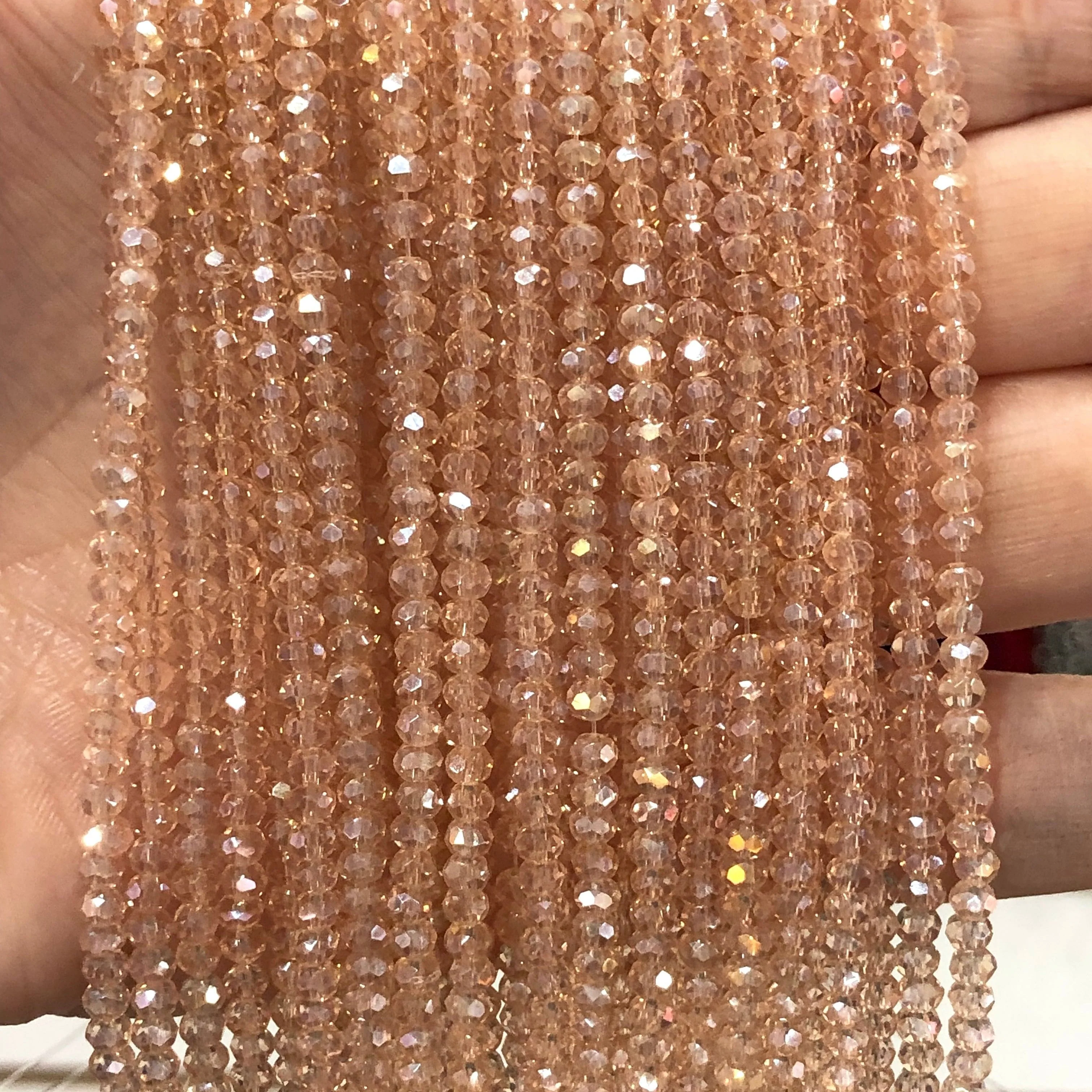 Crystal faceted rondelle 3mm Beads, PBC3C27