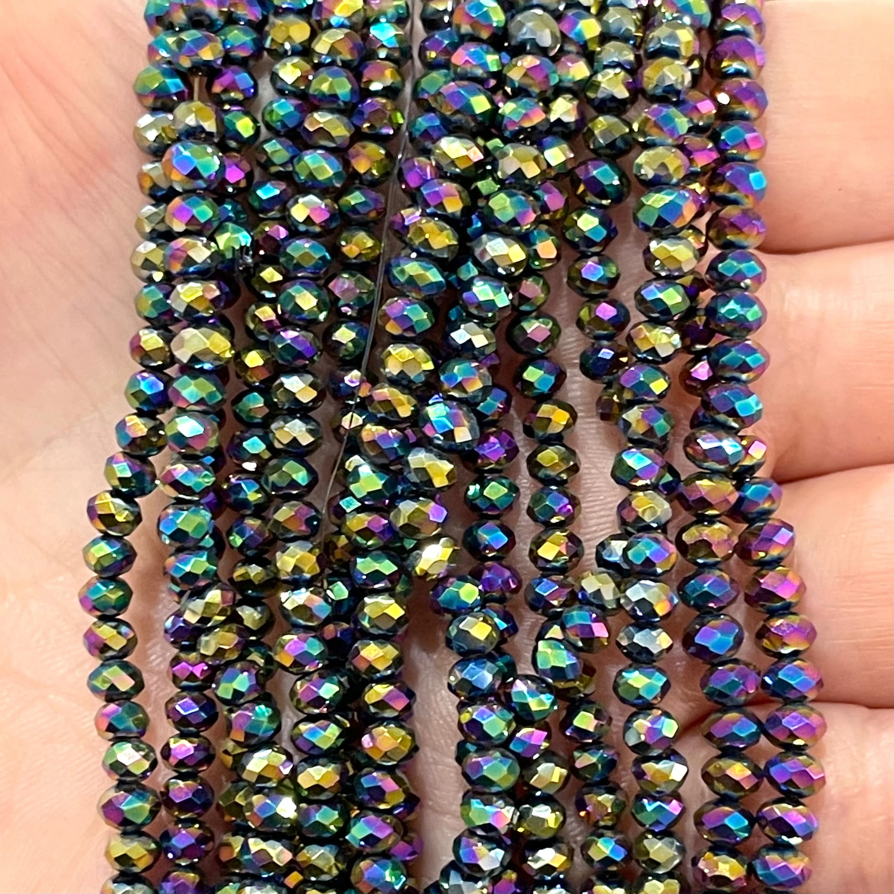 Crystal faceted rondelle 3mm Beads, PBC3C39