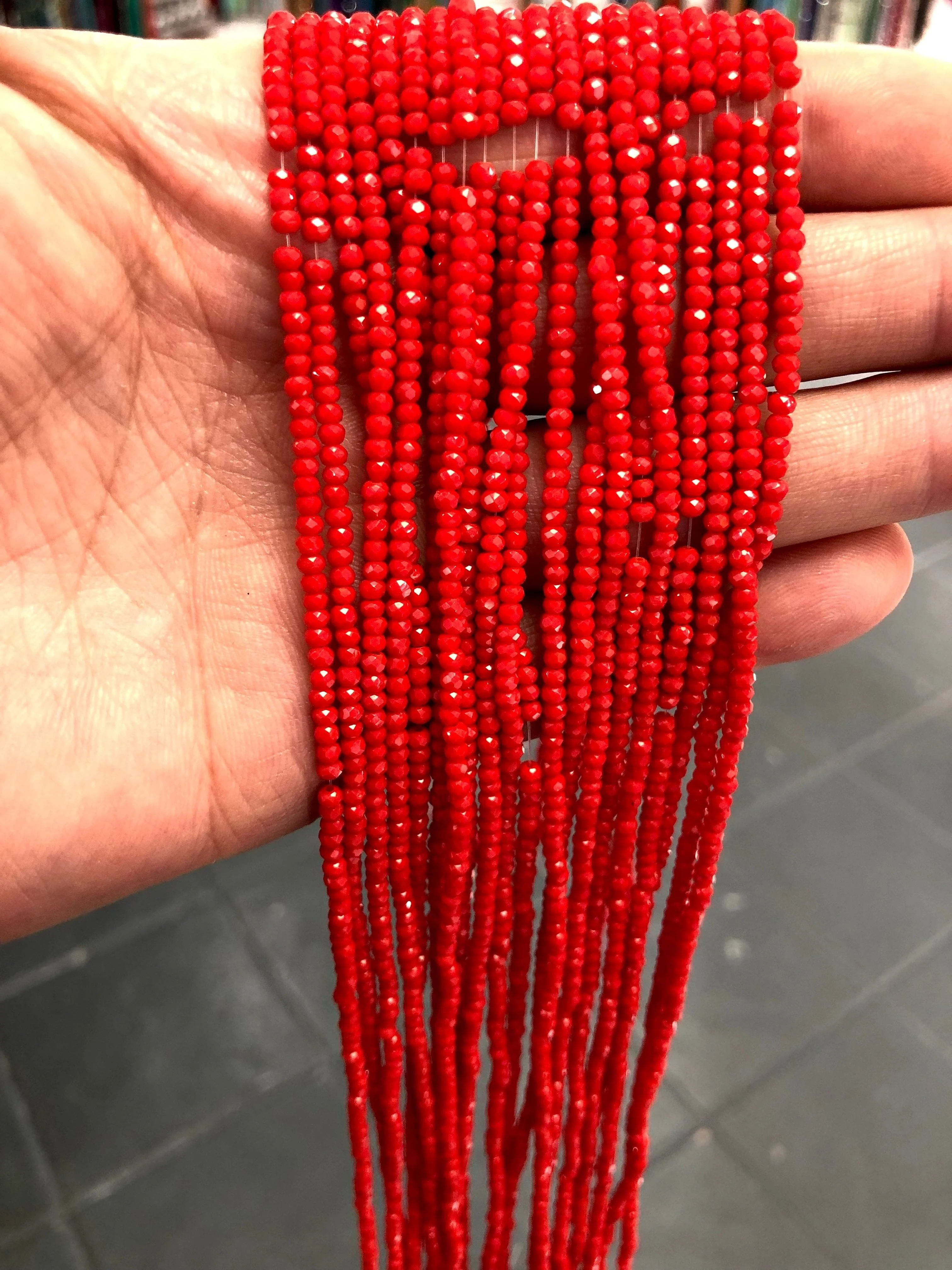 Crystal faceted rondelle 2mm Beads, PBC2C17 - Image 2