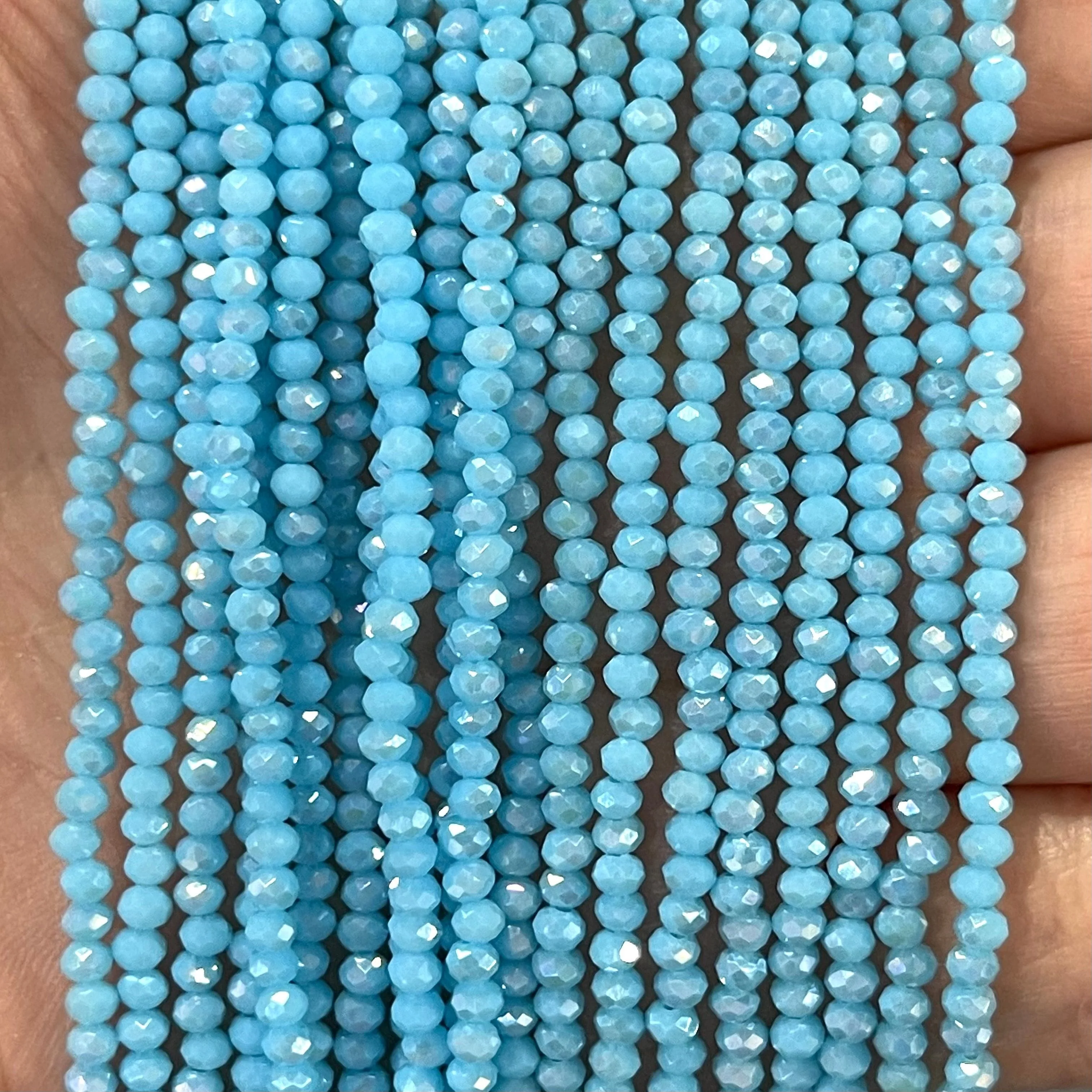 Crystal faceted rondelle 2mm Beads, PBC2C63