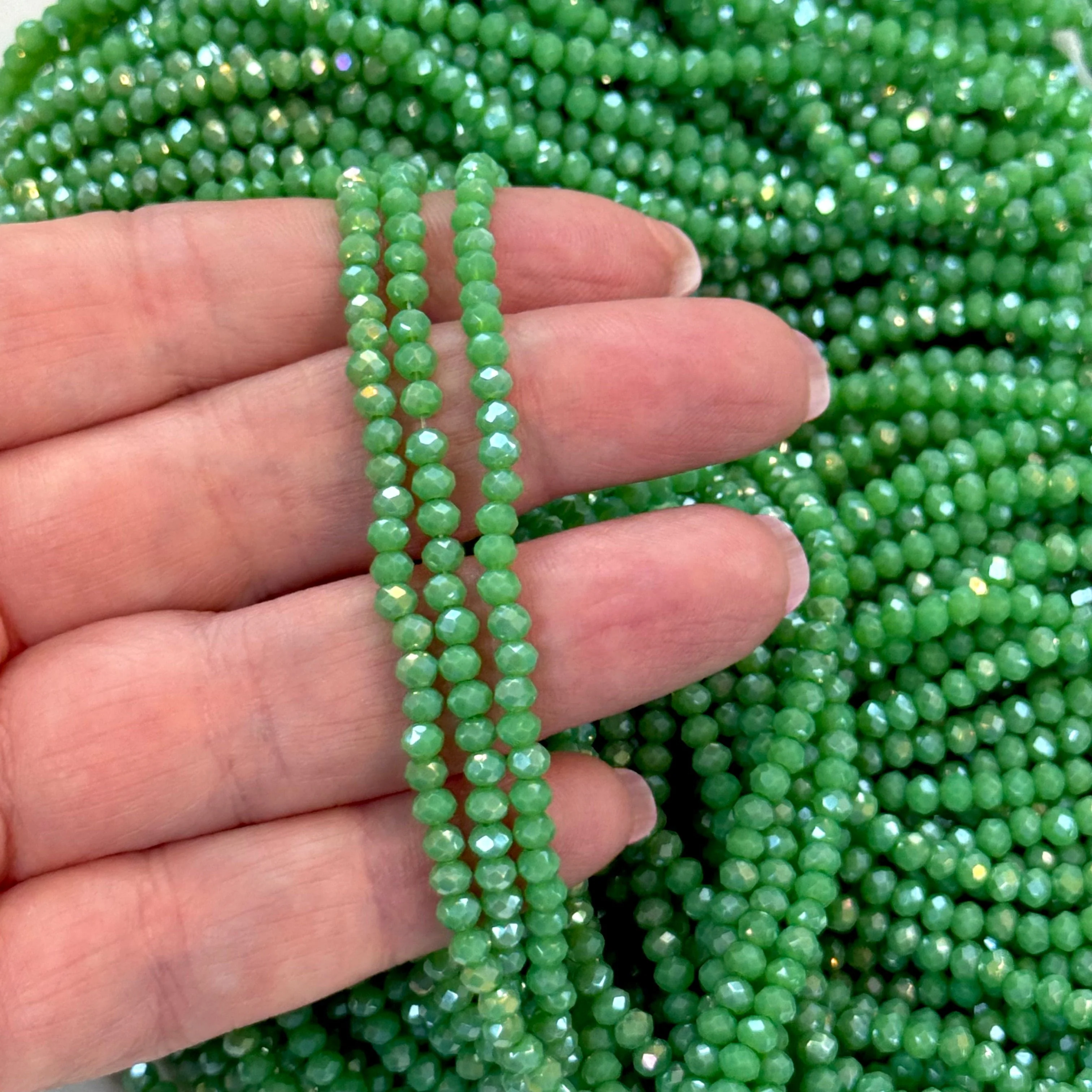 Crystal faceted rondelle 3mm Beads, PBC3C124