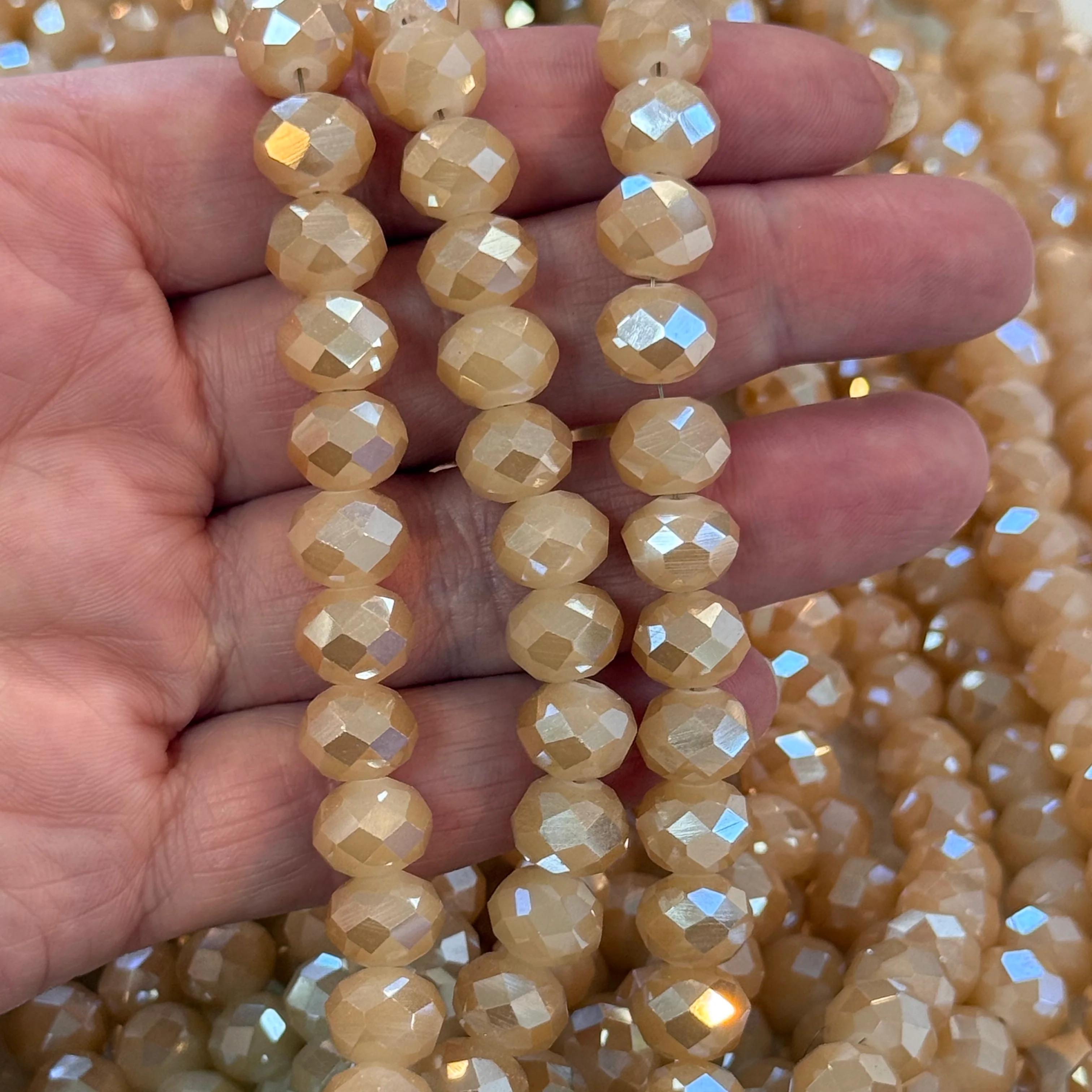 Crystal faceted rondelle - 72 pcs - 10 mm - full strand - PBC10C2,