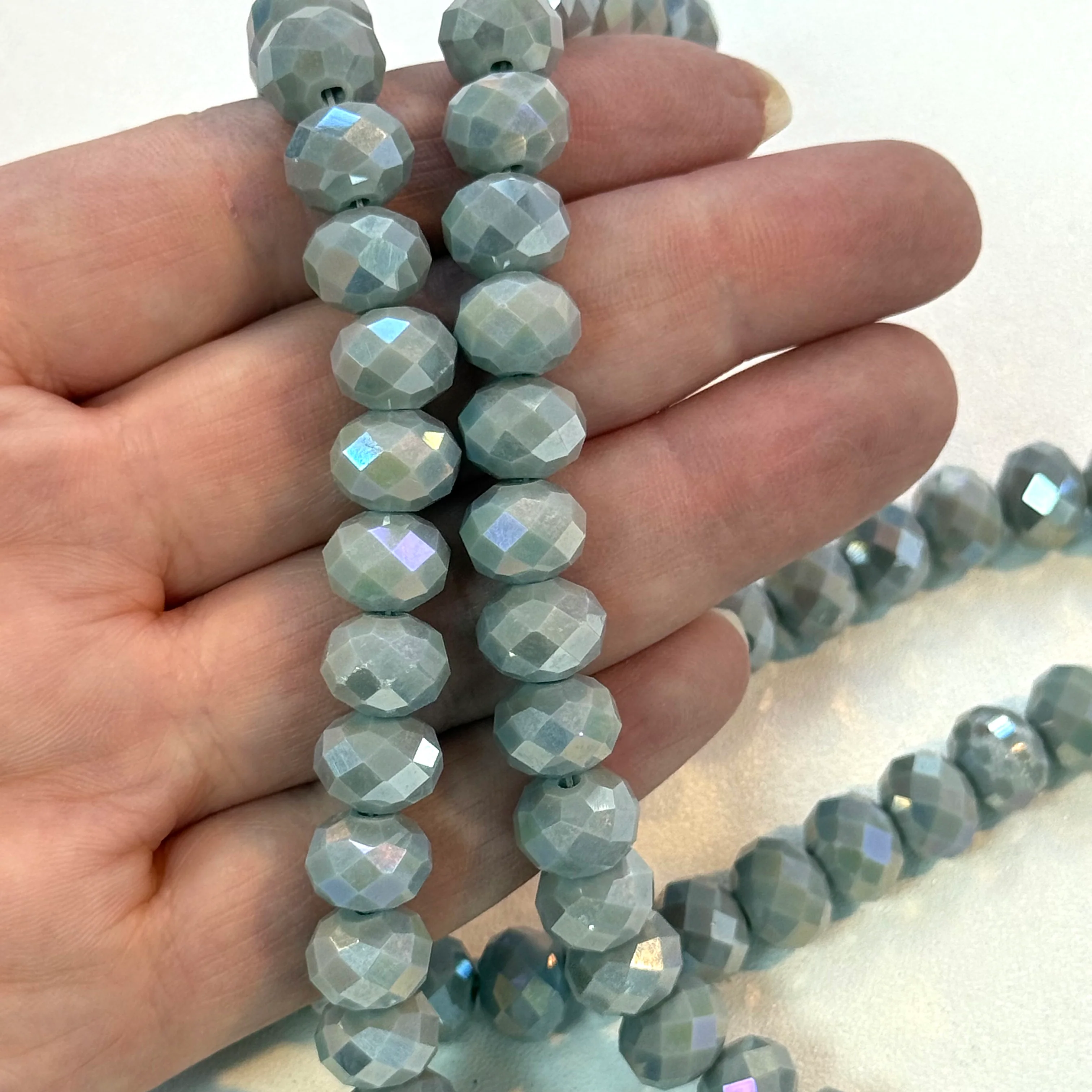 Crystal faceted rondelle - 72 pcs - 10 mm - full strand - PBC10C5