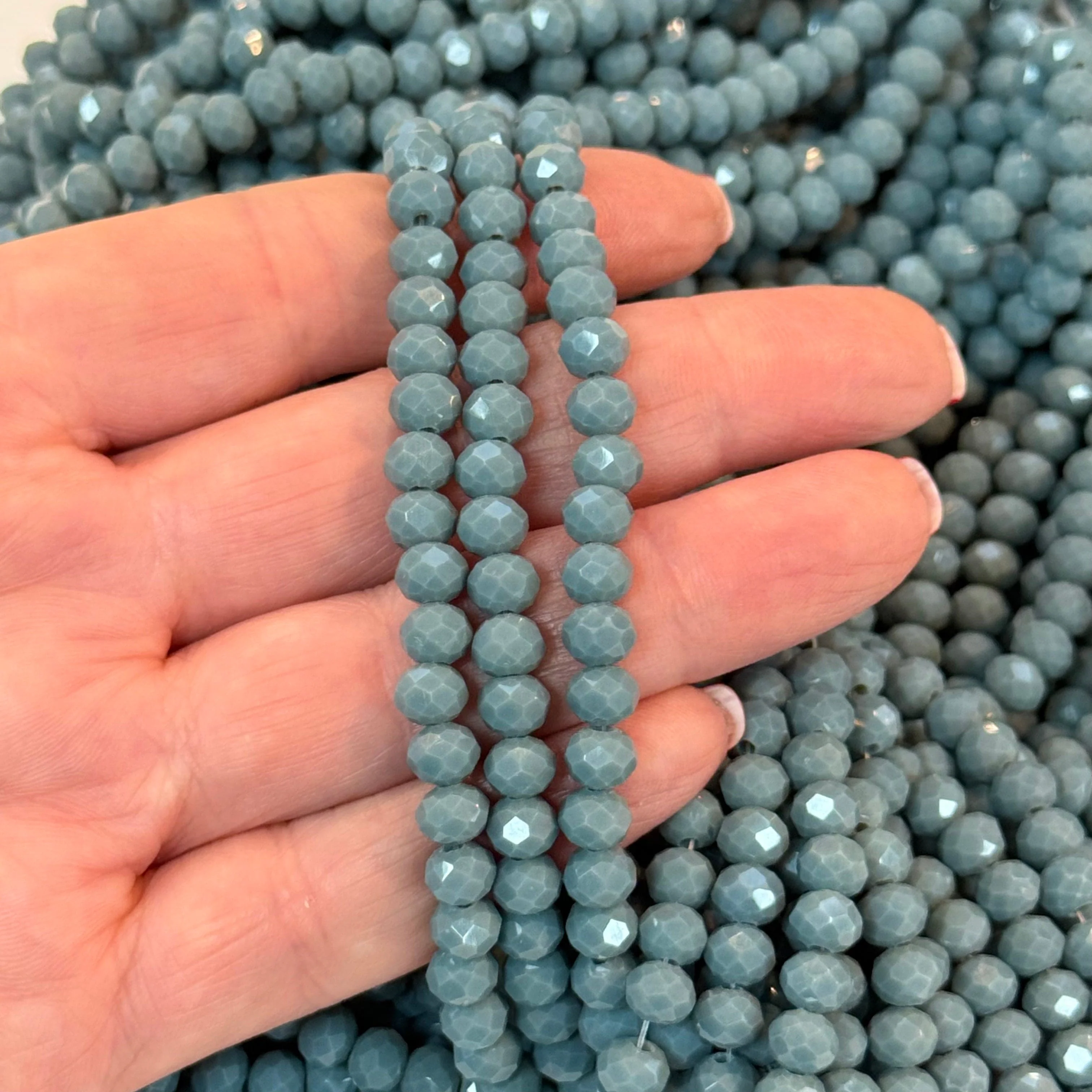 Crystal faceted rondelle 6mm Beads