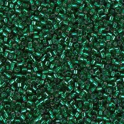 DB0605 Silver Lined Emerald Dyed, Miyuki Delica 11/0