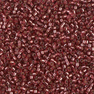 DB2160 Duracoat Silver Lined Dyed Magenta, Miyuki Delica 11/0