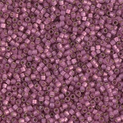 DB2181 Duracoat Semi Frosted Silver Lined Dyed Hydrangea, Miyuki Delica 11/0
