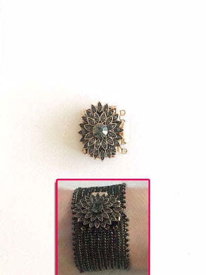 Cubic Zirconia Box Clasp, 5 Strand CZ Box Clasp - Image 2