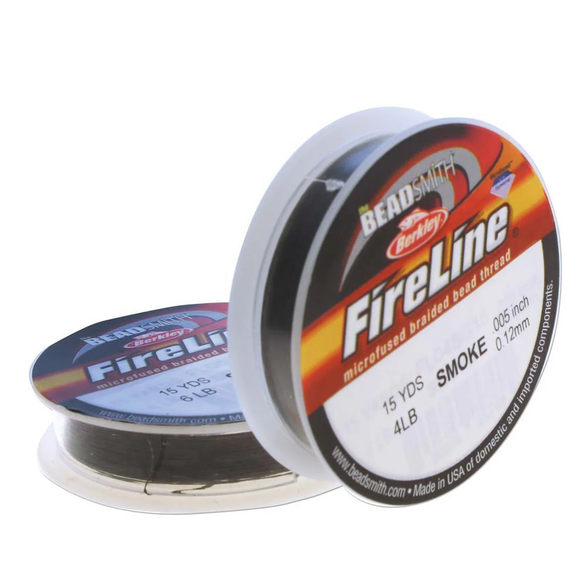 FIRELINE Smoke Grey Beading Thread – 4LB & 6LB, 15 Yards per Spool (2-Pack) - Image 9