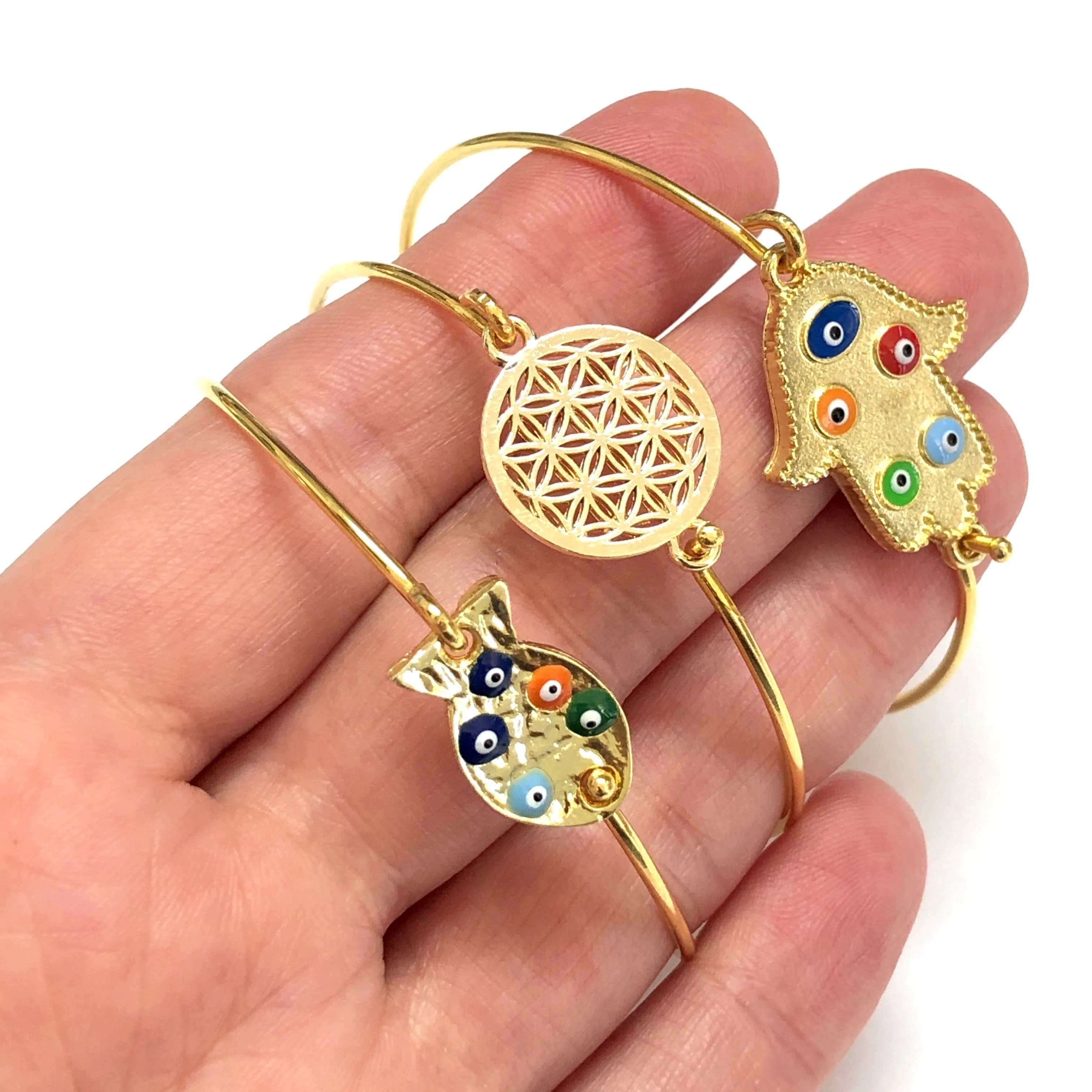 Gold Plated Bangle, Gold Bracelet Blank - Image 2