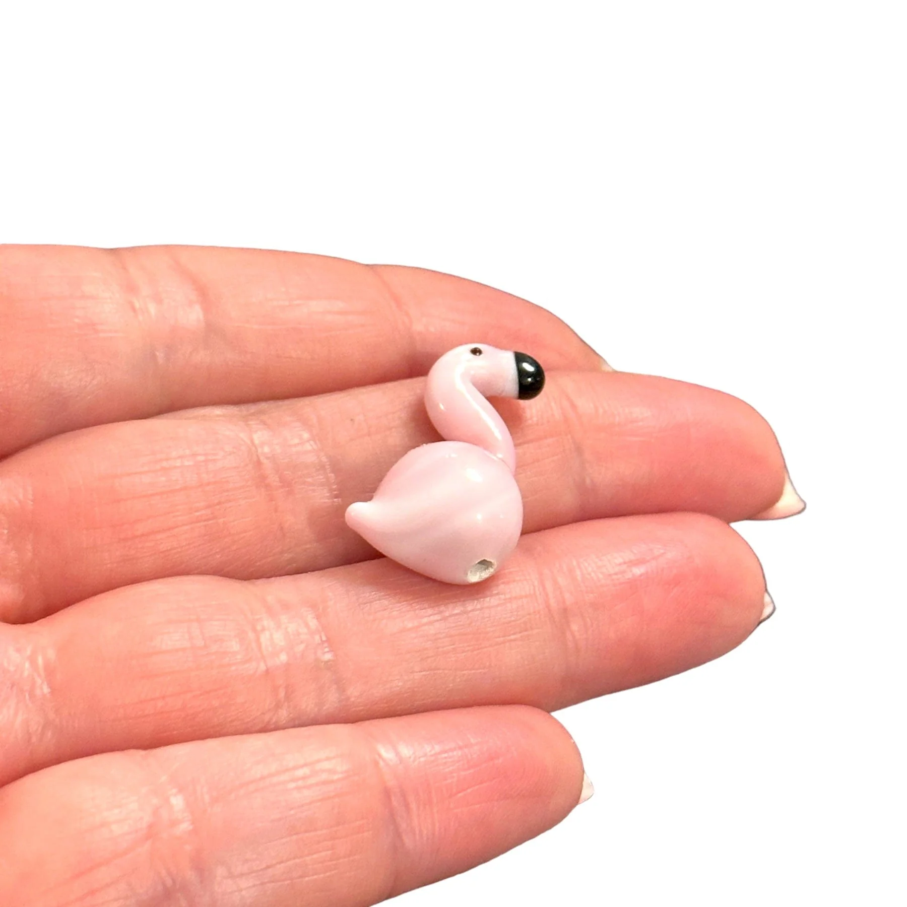 Hand Made Murano Glass Flamingo Charm - Image 2