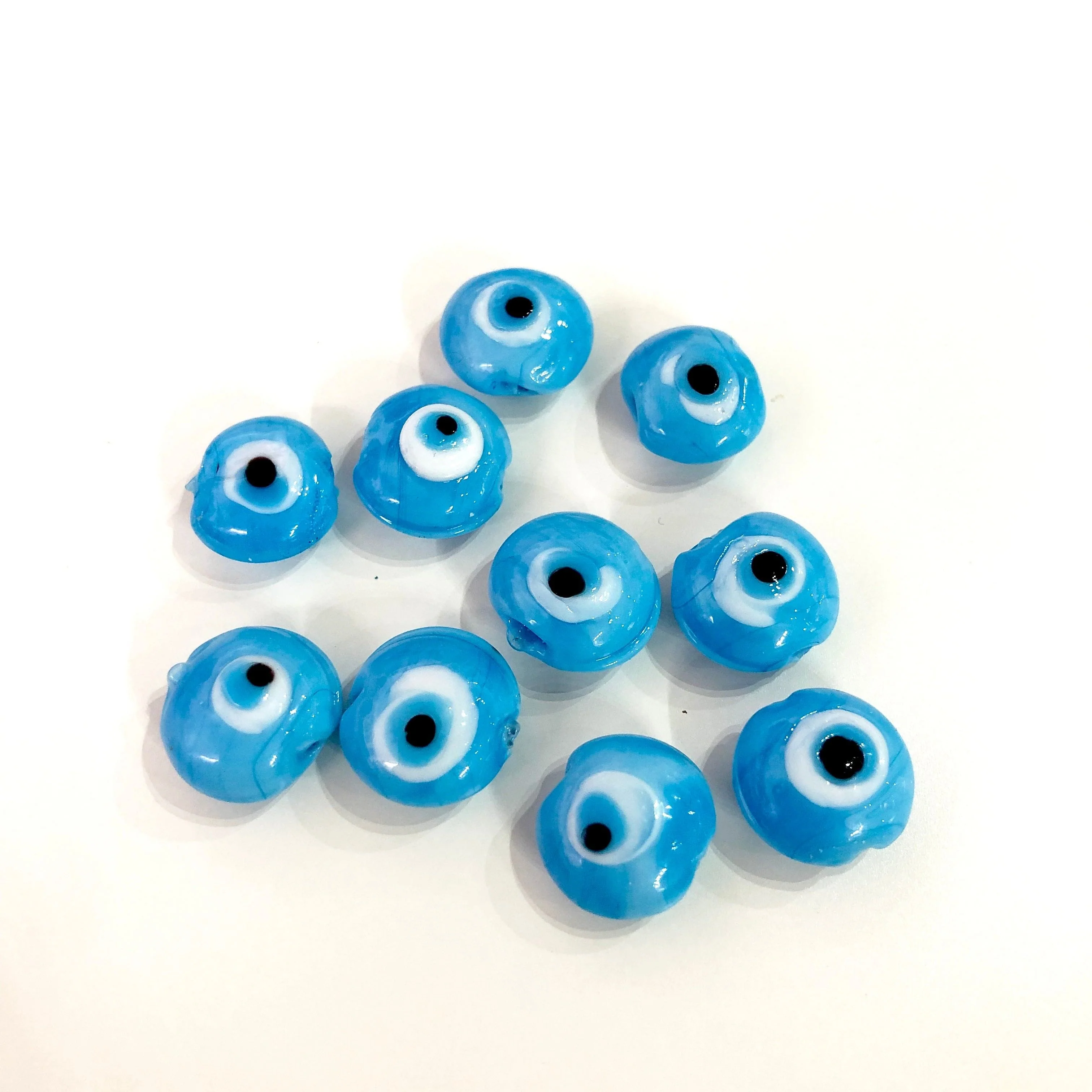 Handmade Evil Eye Beads - Murano Glass Evil Eye Beads - Lamp Work Turkish Evil Eye Beads - Murano Lampwork Turkish Evil Eye - Image 3