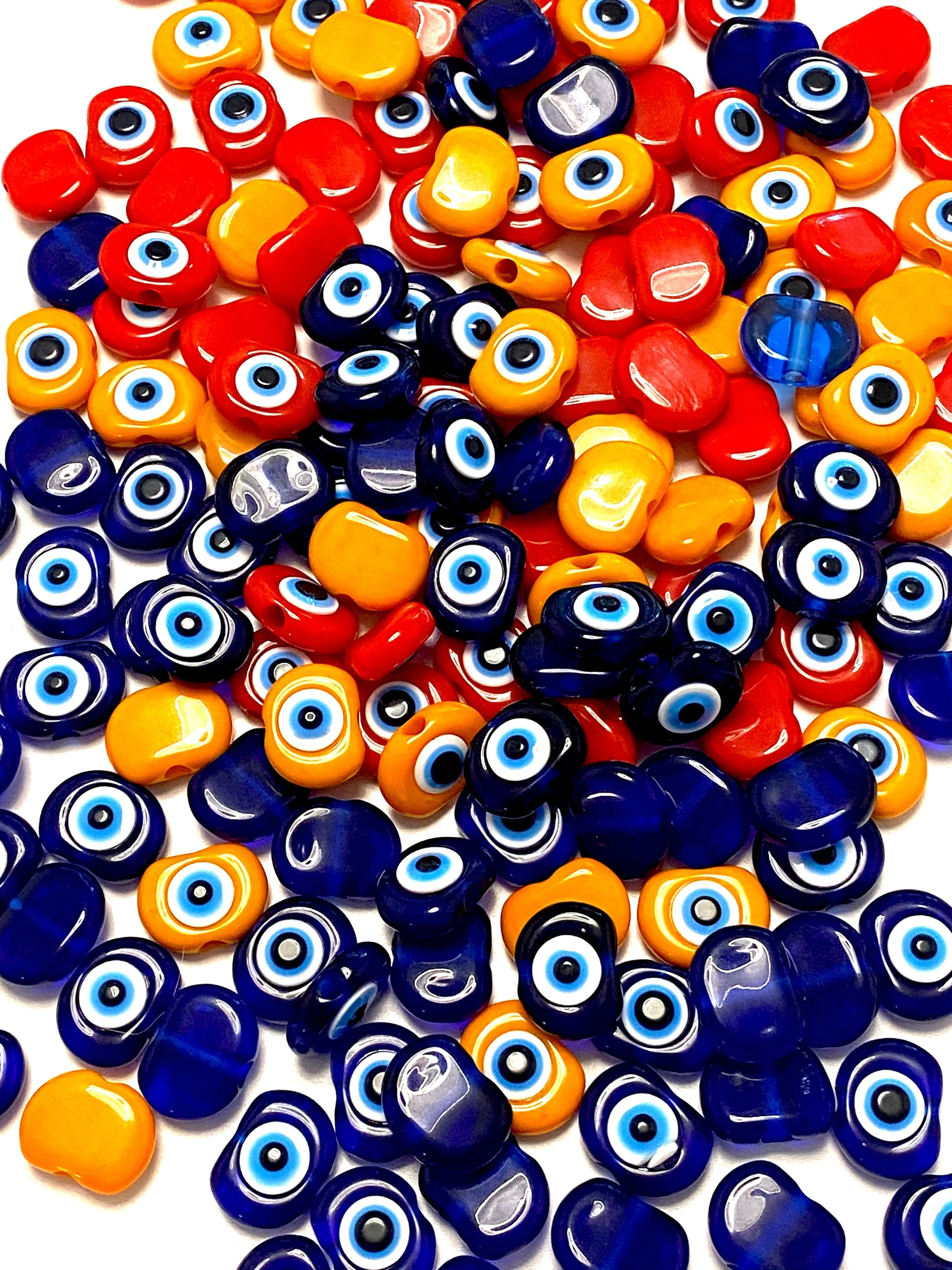 Large Hole Evil Eye Resin Beads, 29mm Beads, 6mm Hole, 5 Beads in a Pack - Image 2