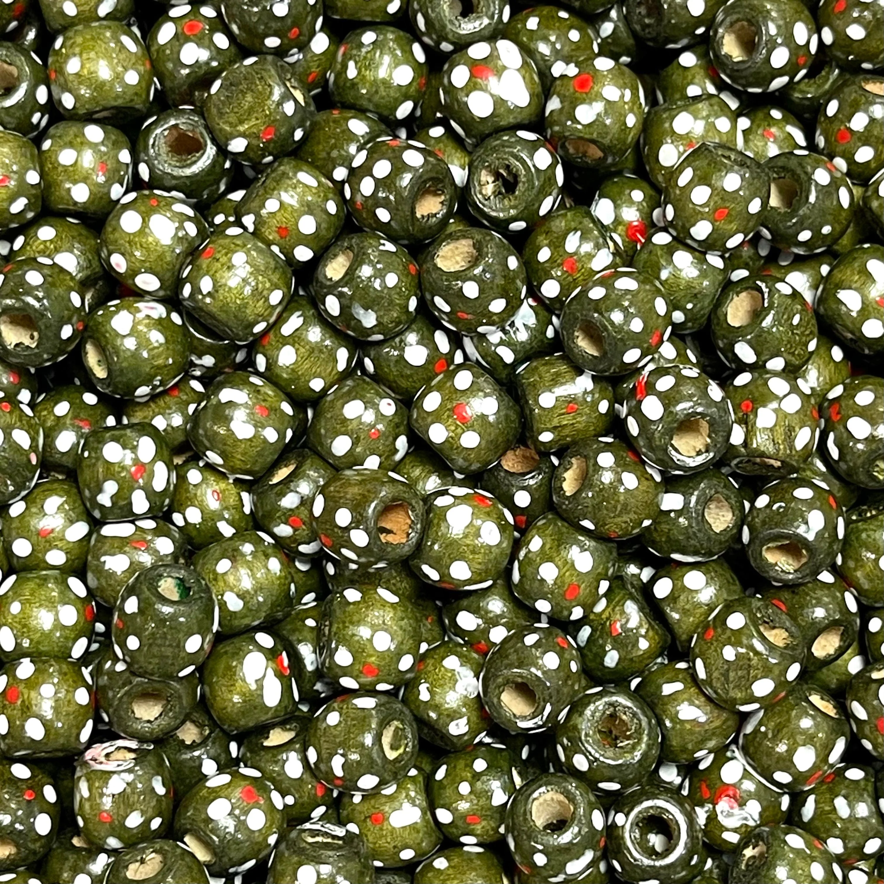 Large Hole Wooden Beads 13x12mm 20 Pieces in a pack
