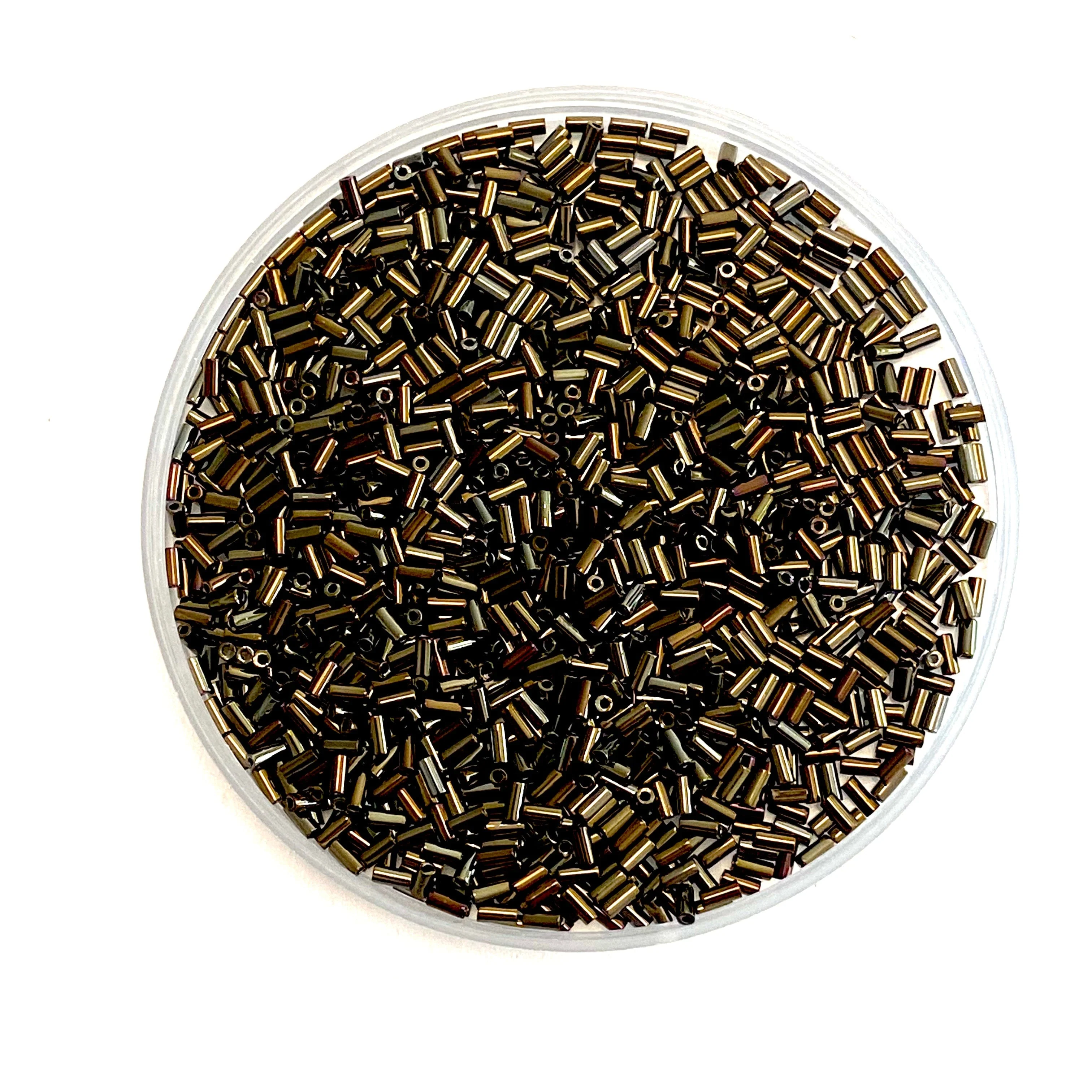 Miyuki Bugles size 3mm 0458 Metallic Brown Iris 10 grams. Crystal bugles 3mm,