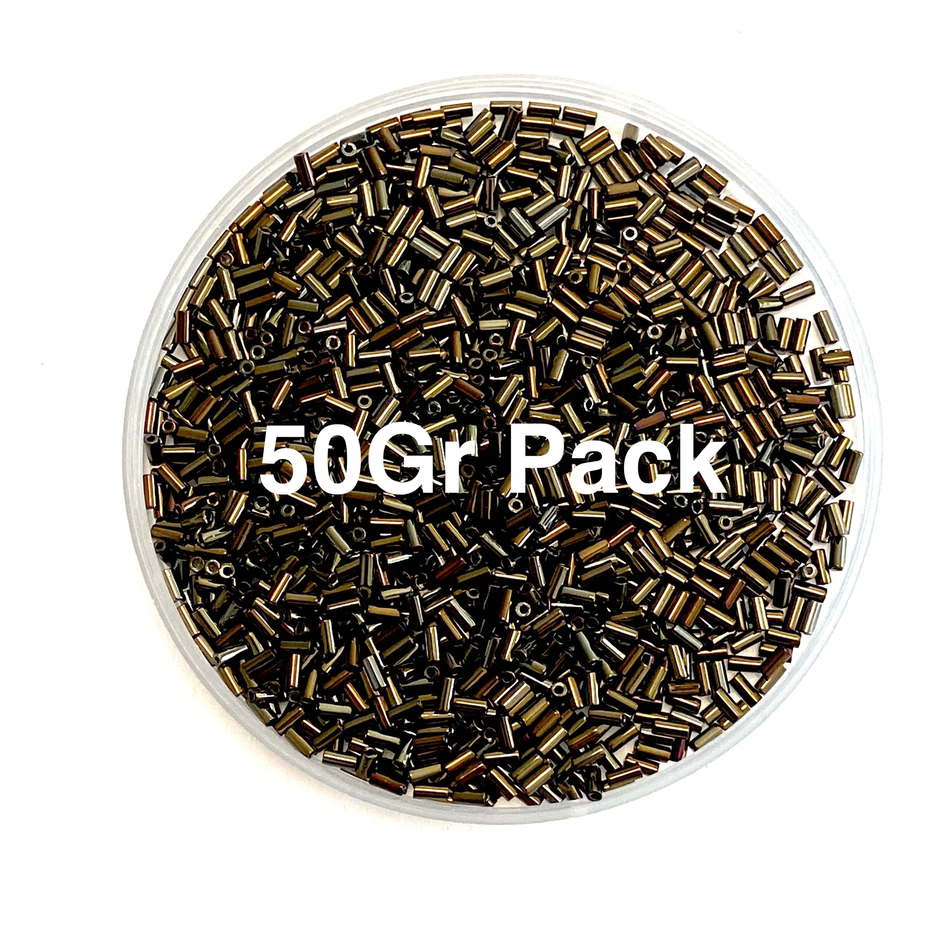Miyuki Bugles size 3mm 0458 Metallic Brown Iris 10 grams. Crystal bugles 3mm, - Image 2